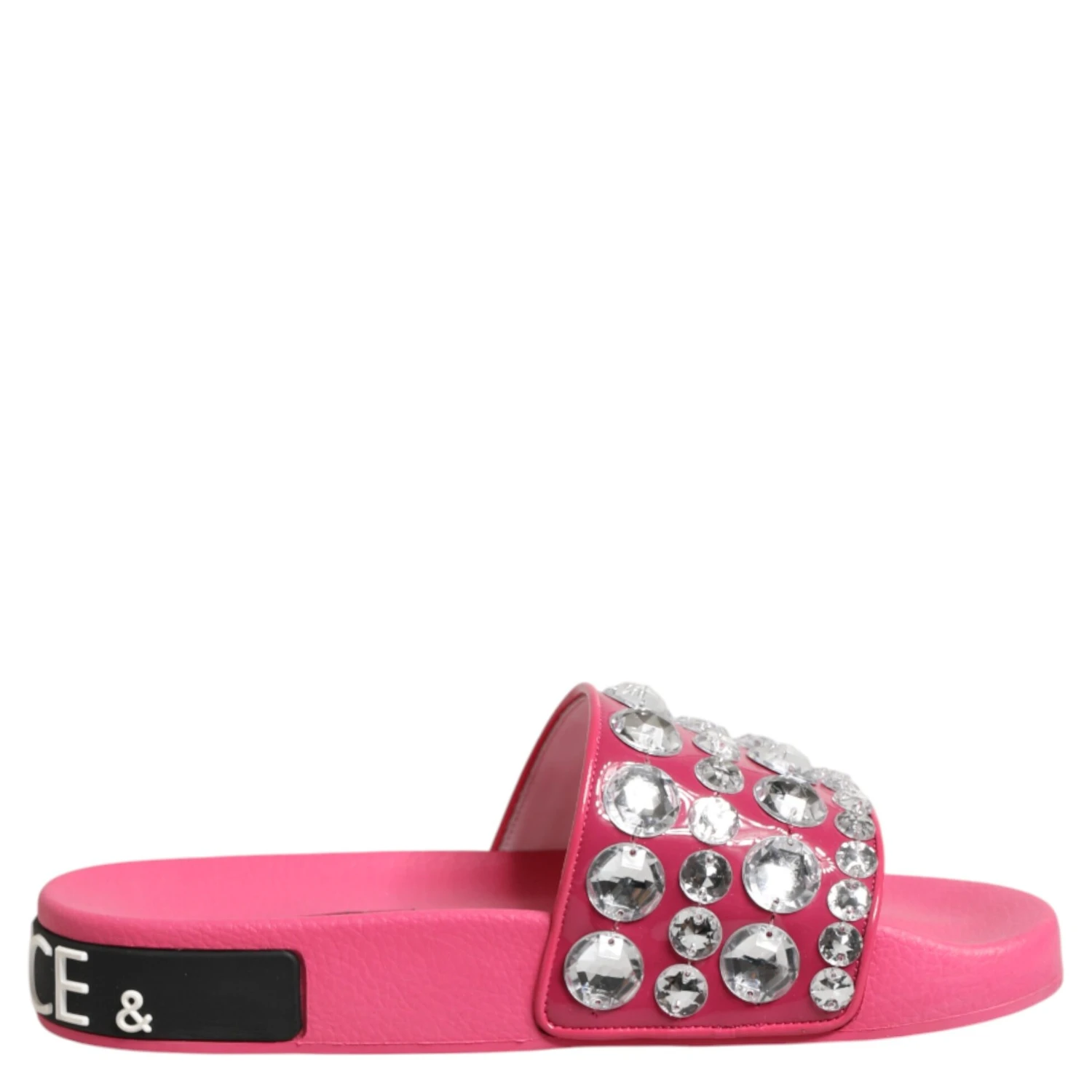 Pink Crystal Slides Sandals Beachwear Shoes