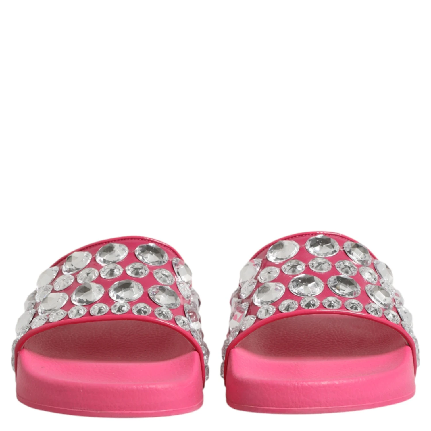 Pink Crystal Slides Sandals Beachwear Shoes