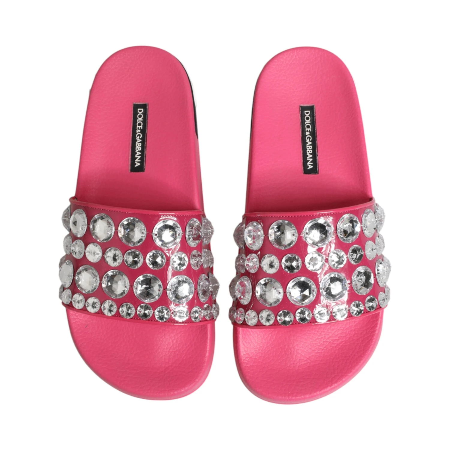 Pink Crystal Slides Sandals Beachwear Shoes