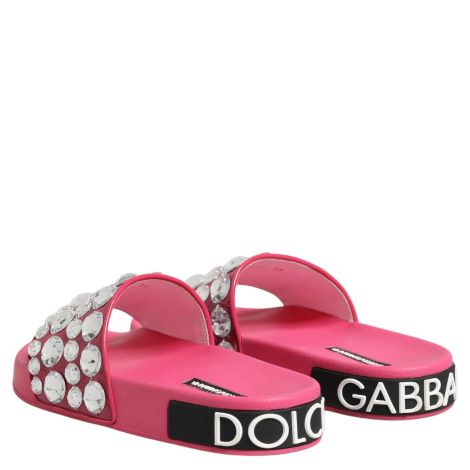 Pink Crystal Slides Sandals Beachwear Shoes