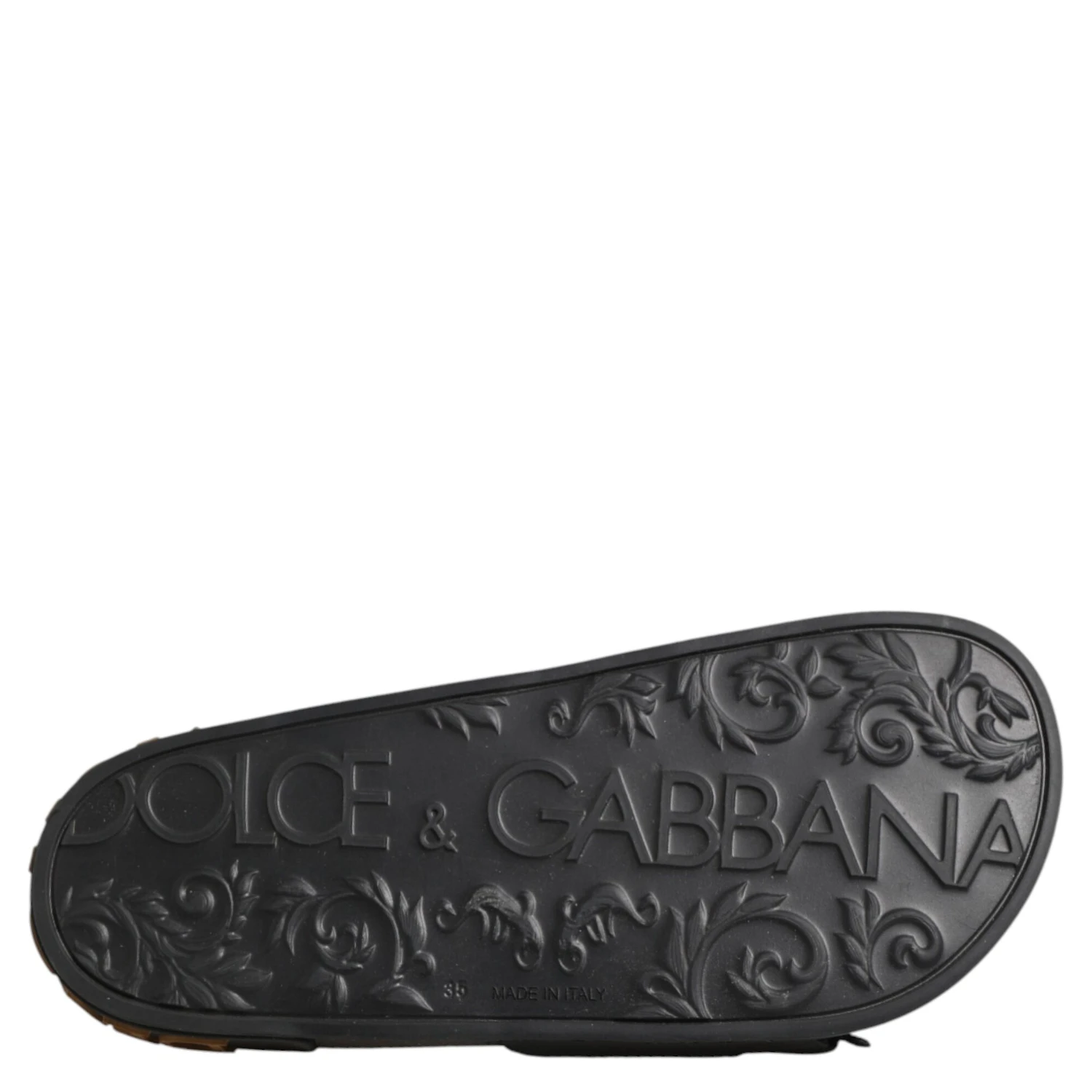 Black Devotion Matelassé Leather Slides Shoes