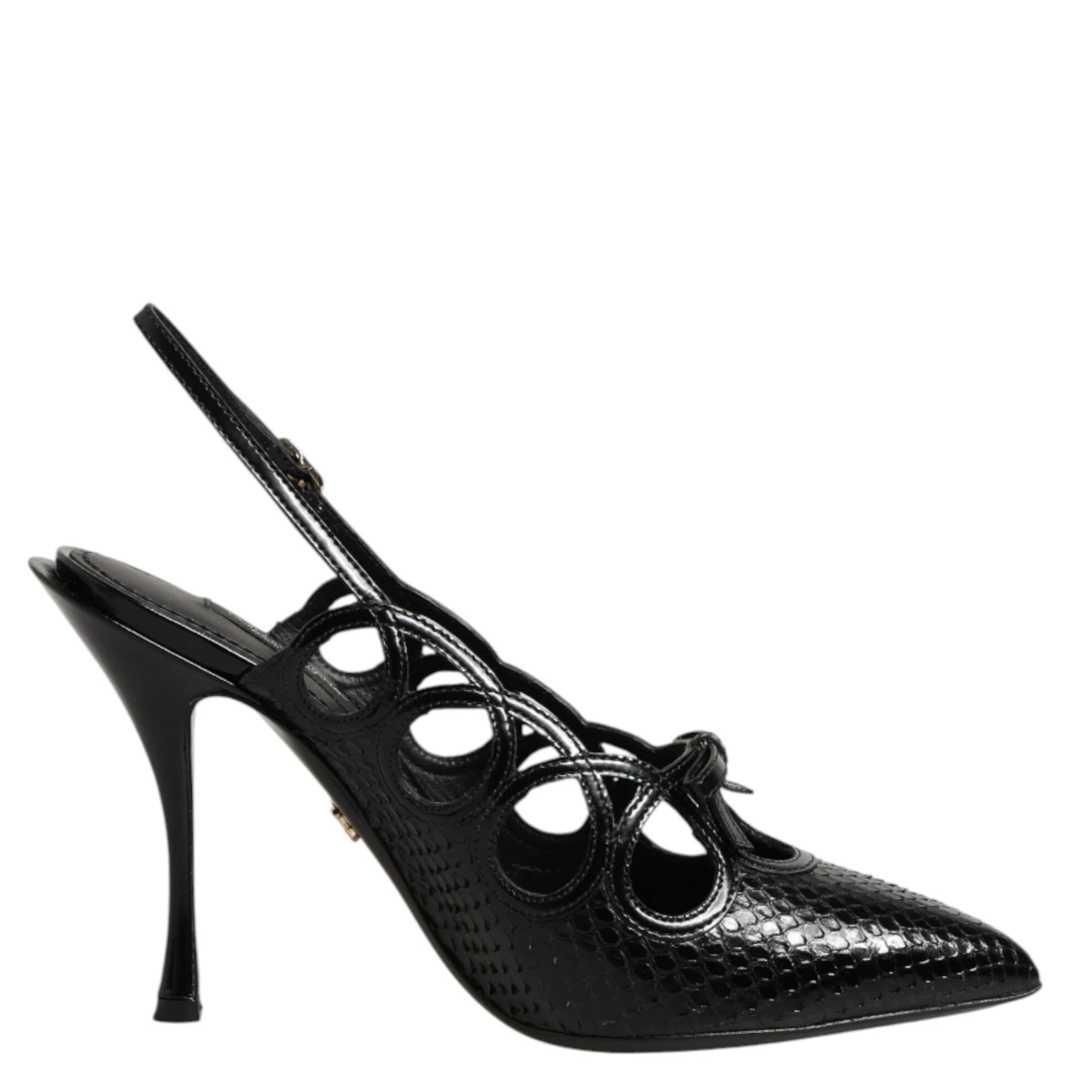 Leather High Heels Slingback Shoes