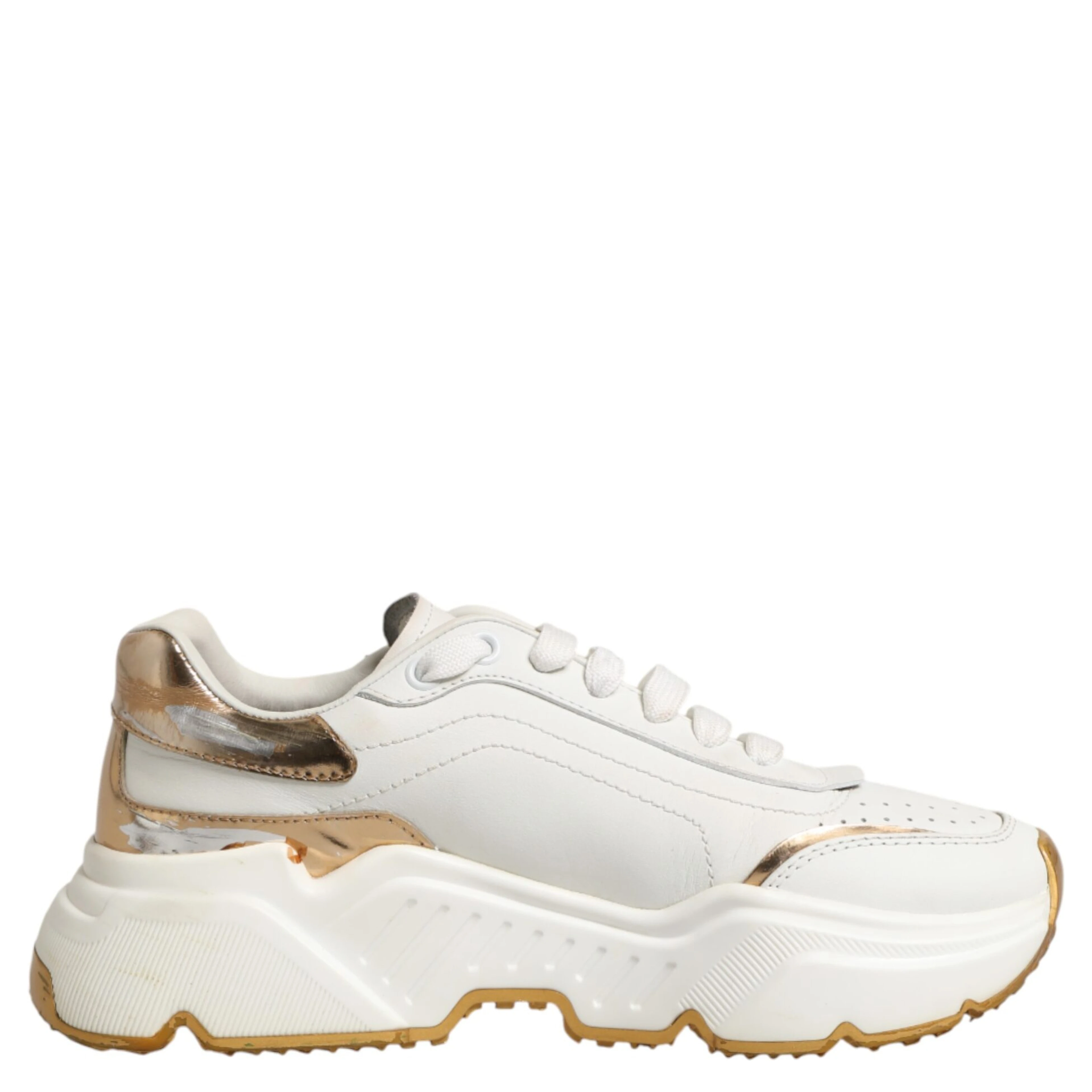 White Gold Daymaster Low Top Sneakers Shoes