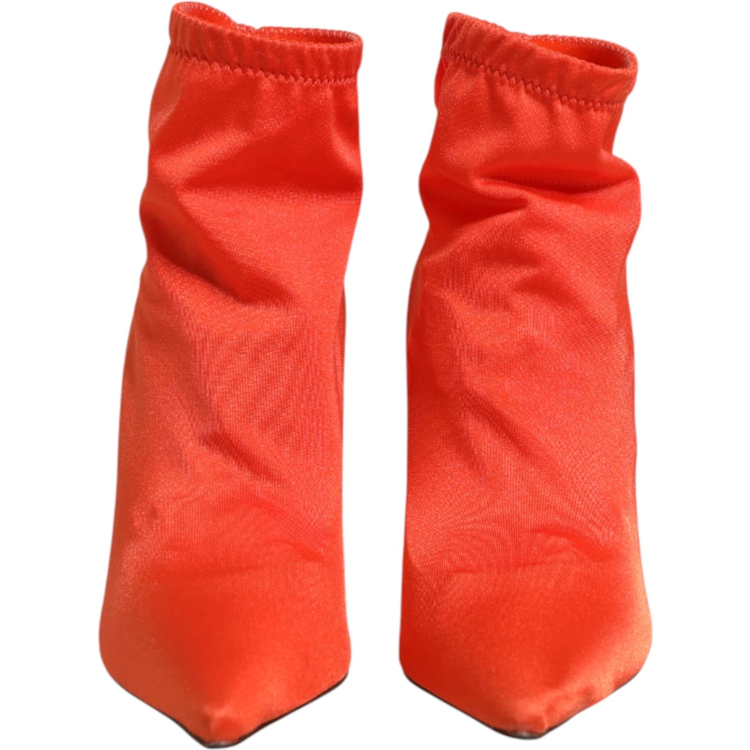 Orange DG Logo Heels Ankle Boots Shoes