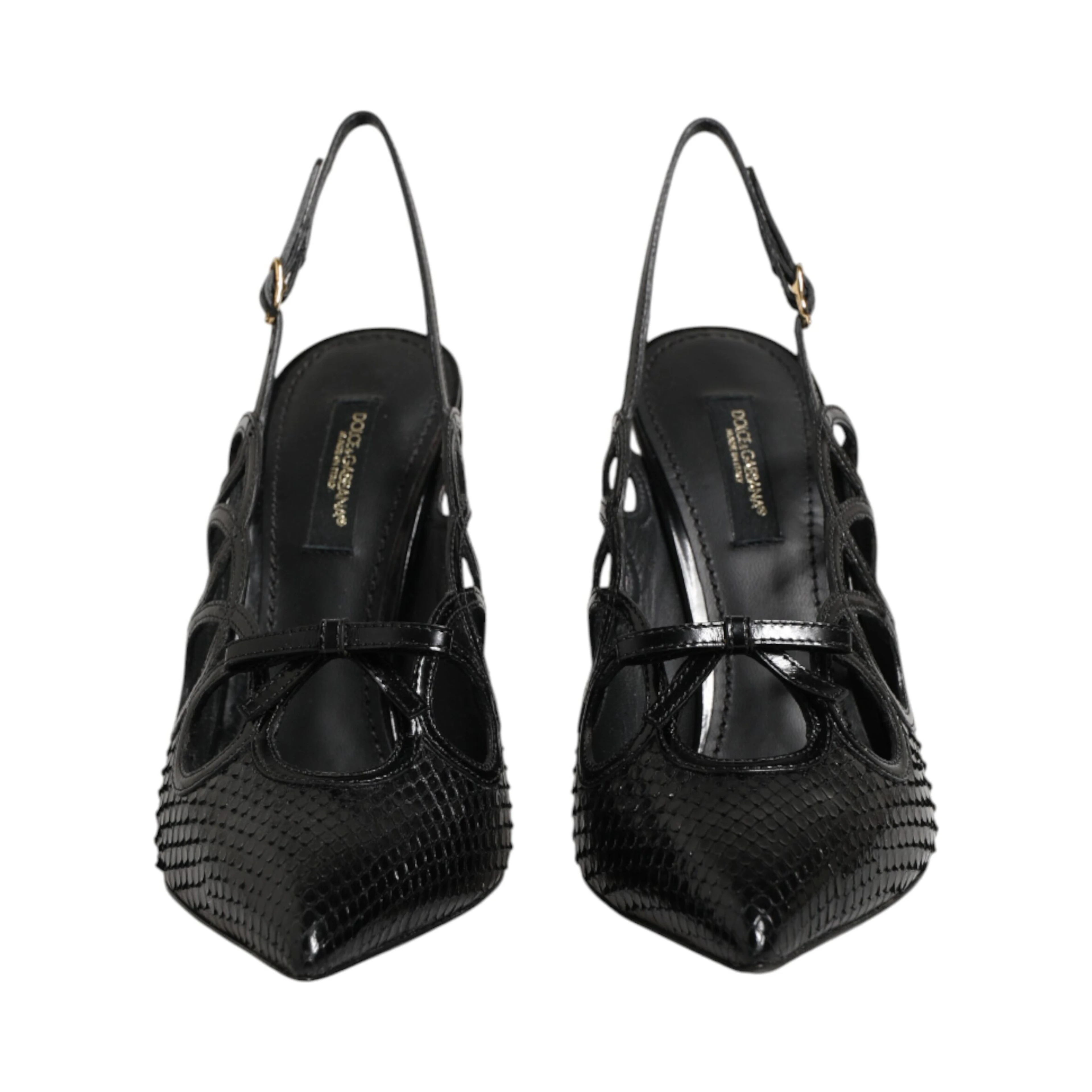 Leather High Heels Slingback Shoes