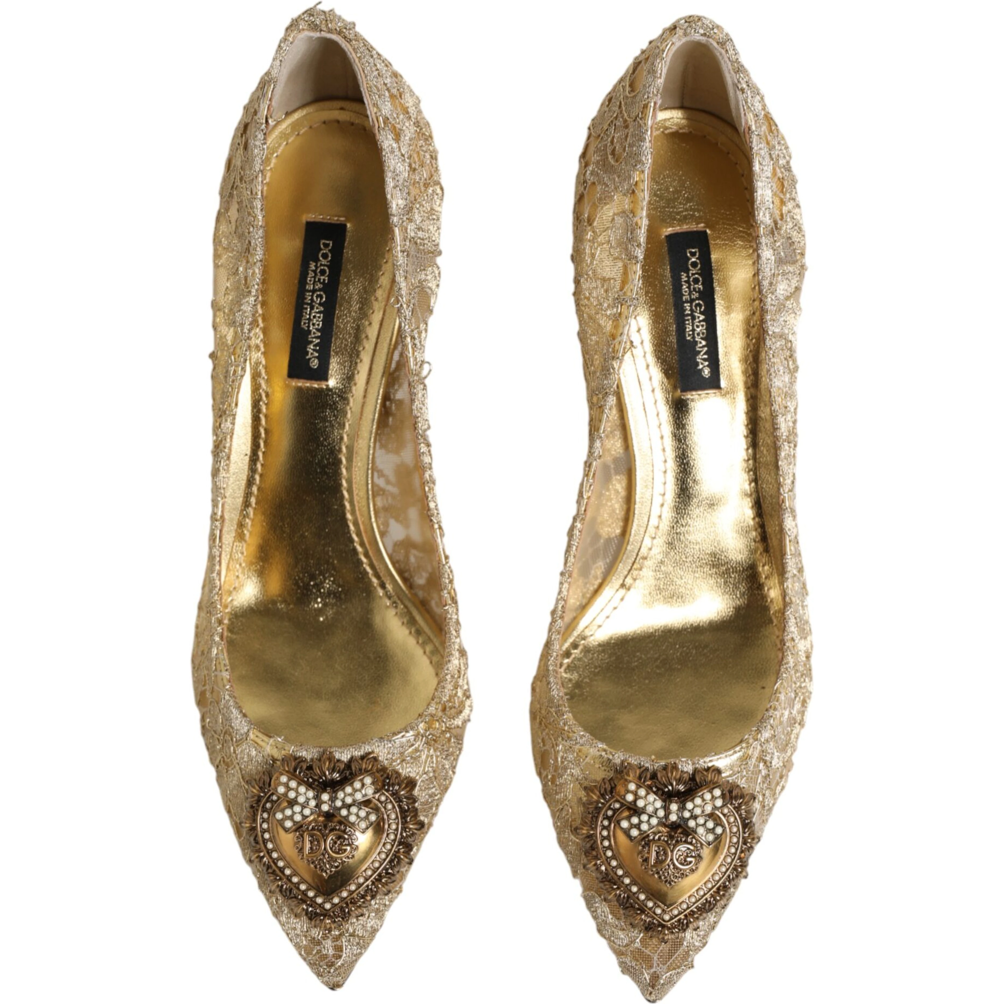 Gold Taormina Lace DEVOTION Pumps Shoes