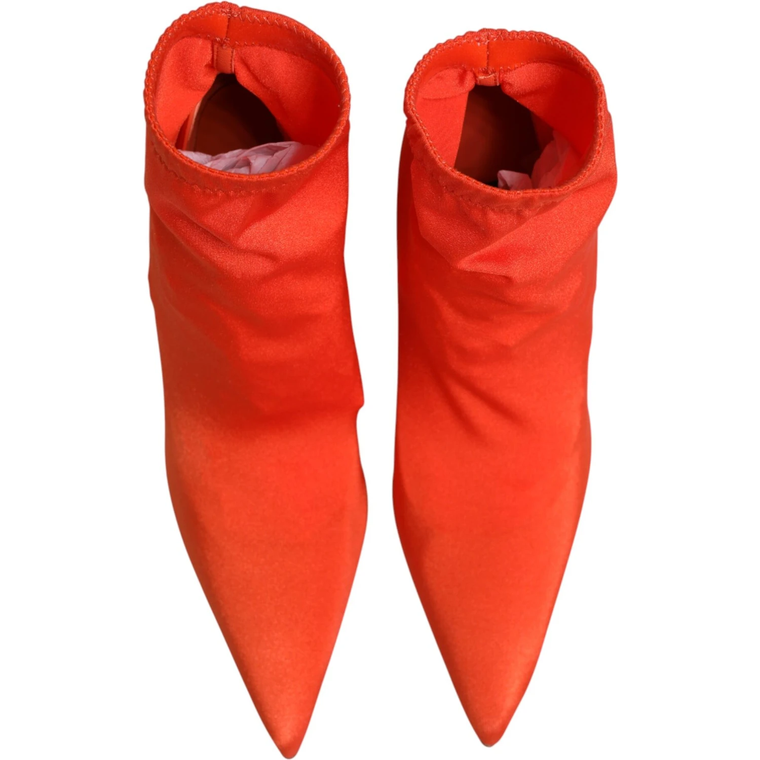 Orange DG Logo Heels Ankle Boots Shoes