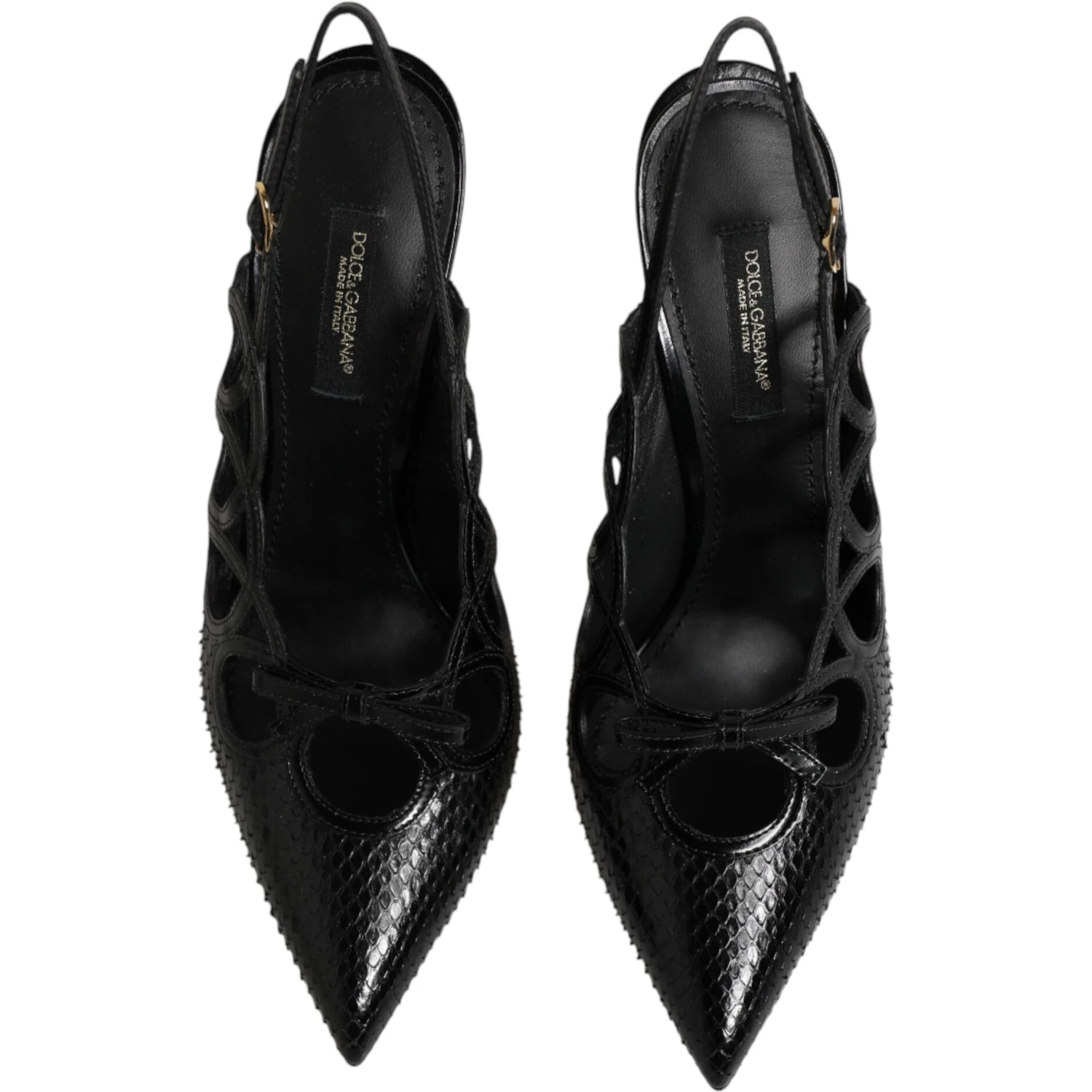 Leather High Heels Slingback Shoes