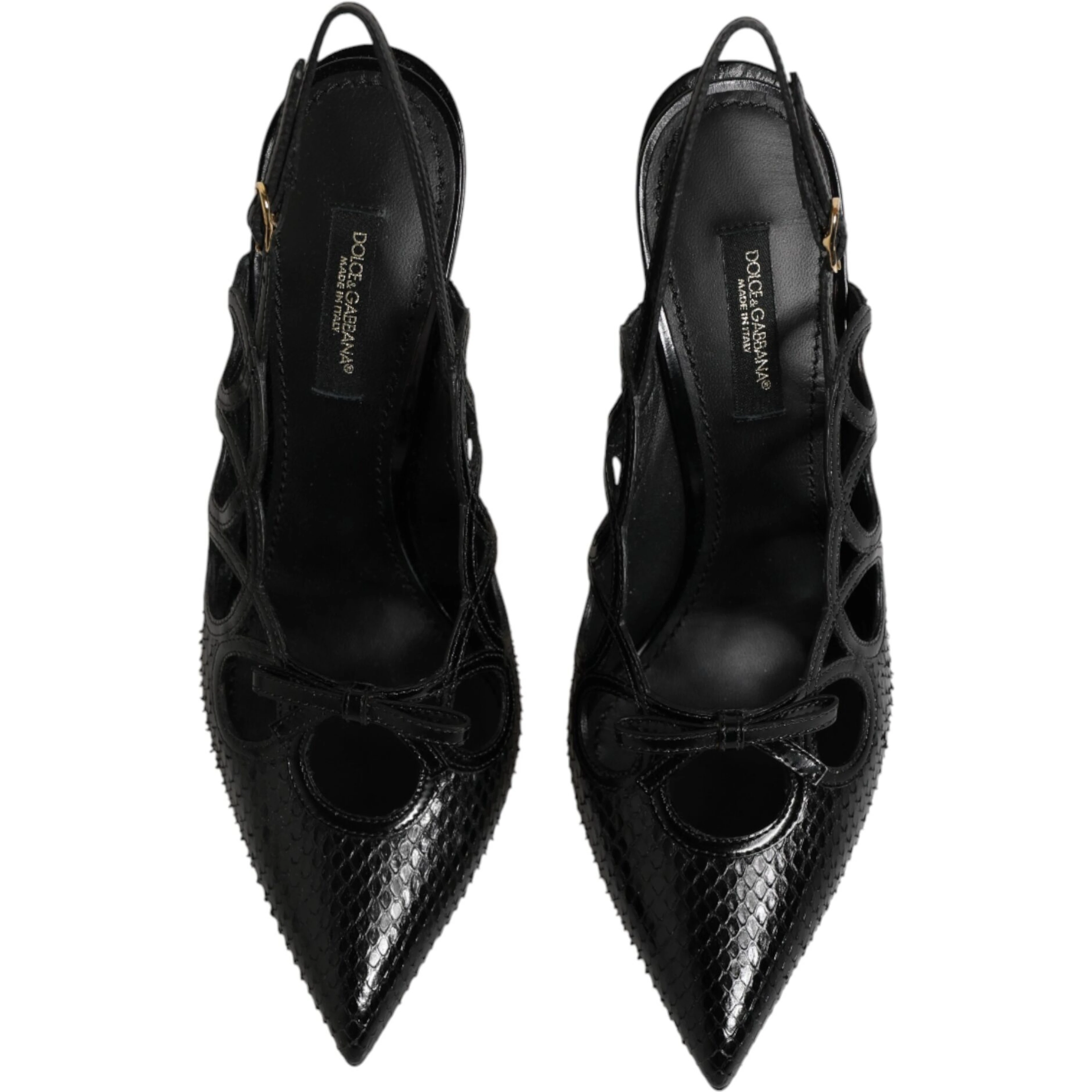 Leather High Heels Slingback Shoes