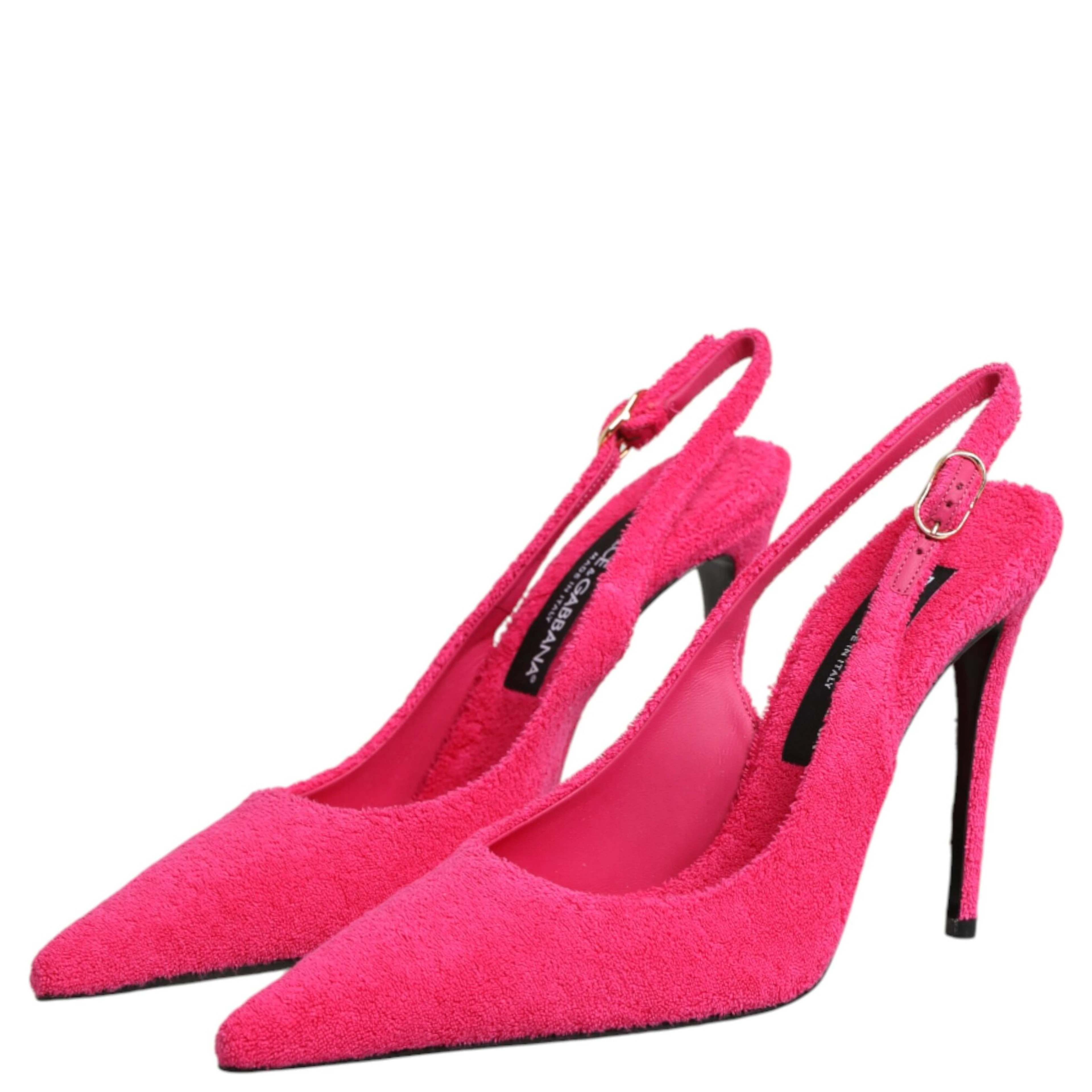 Pink Suede High Heels Slingback Shoes
