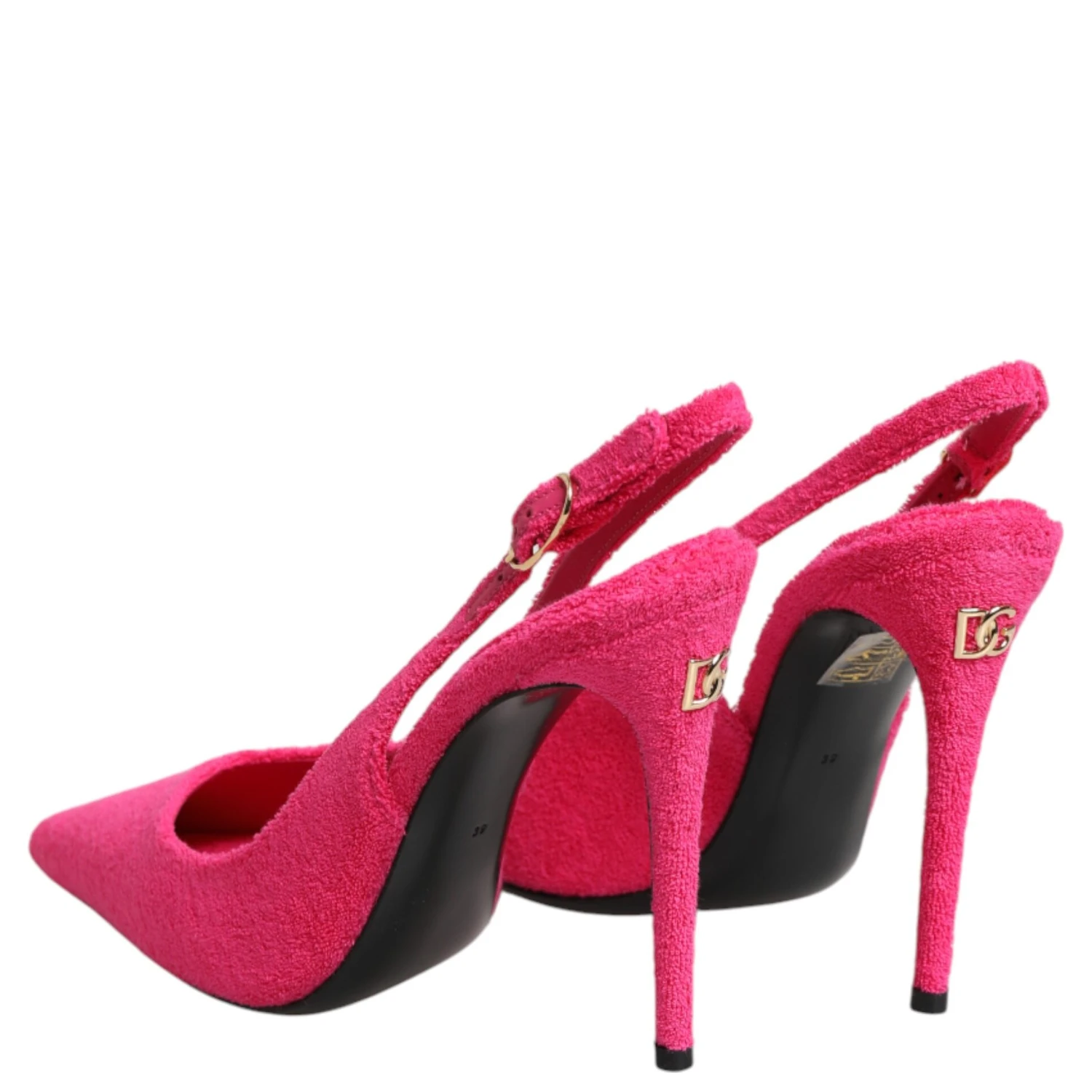 Pink Suede High Heels Slingback Shoes