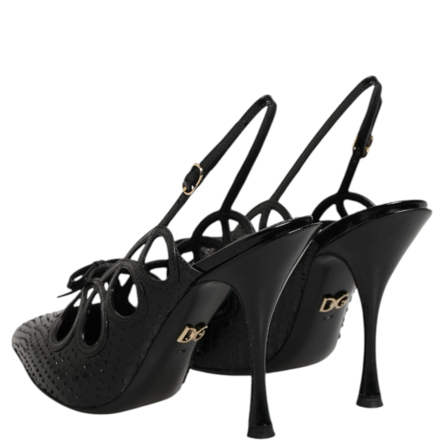Leather High Heels Slingback Shoes