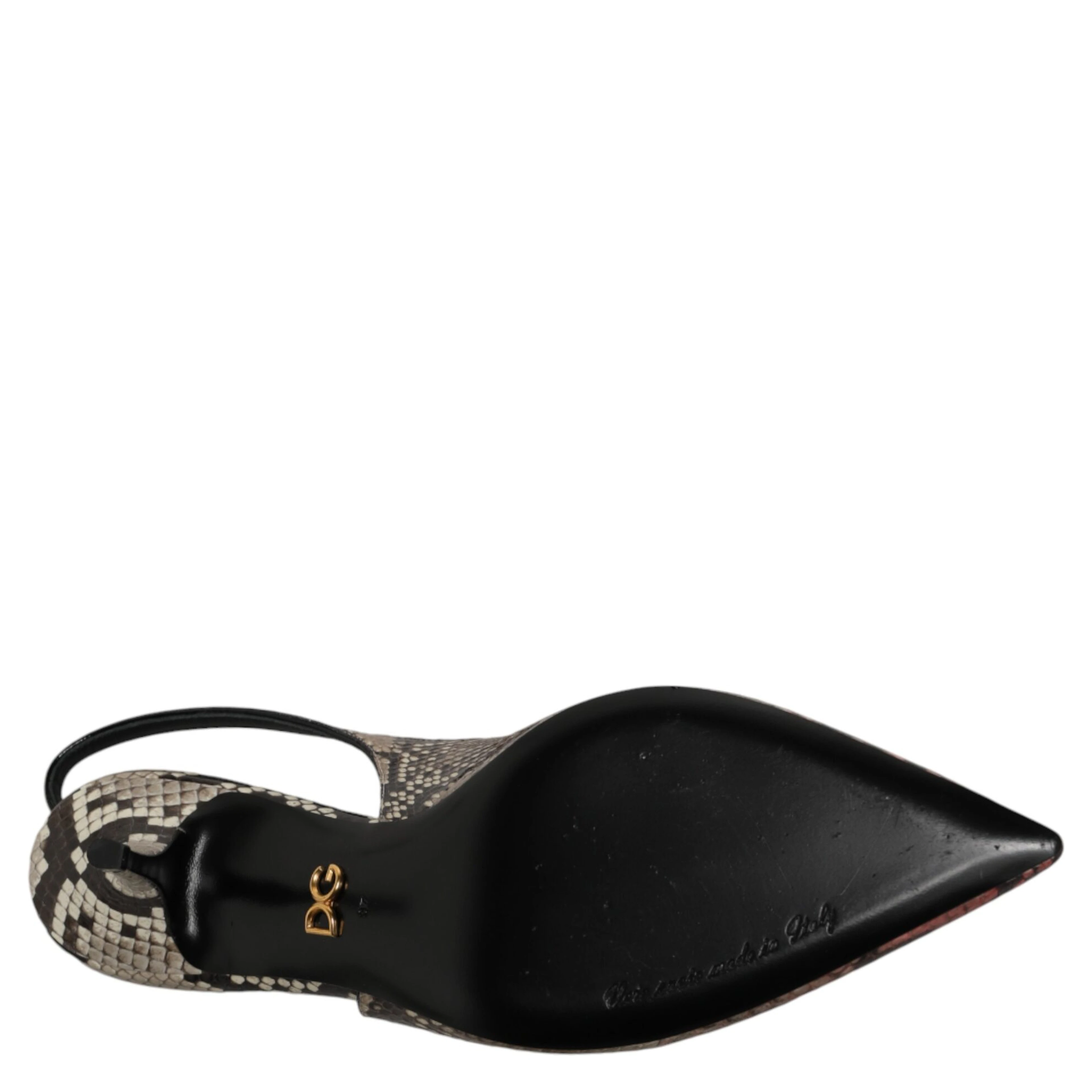 Multicolor Leather Heels Slingback Shoes