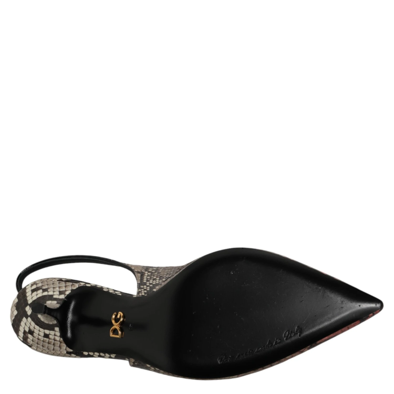 Multicolor Leather Heels Slingback Shoes