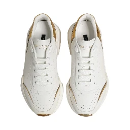 White Gold Daymaster Low Top Sneakers Shoes