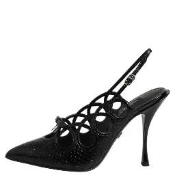 Leather High Heels Slingback Shoes