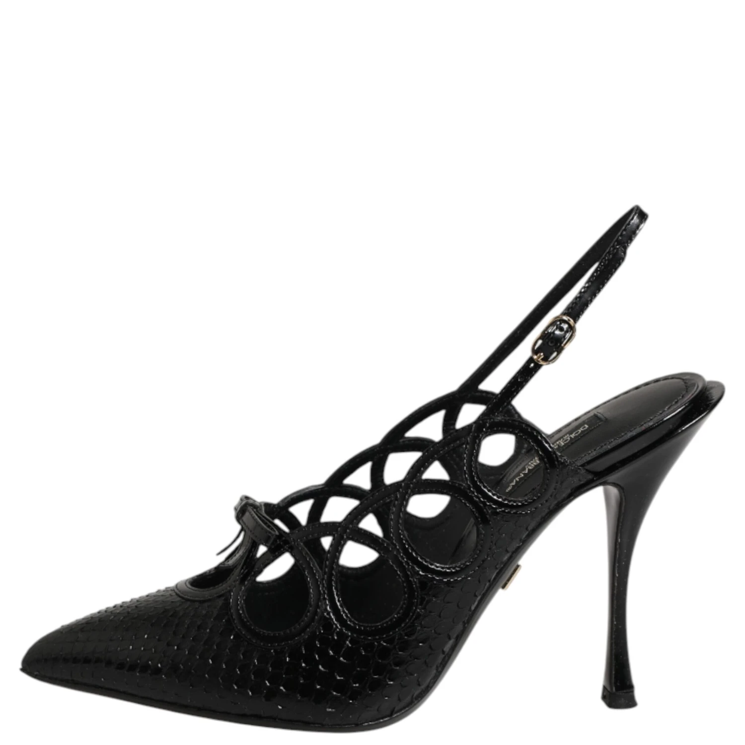 Leather High Heels Slingback Shoes
