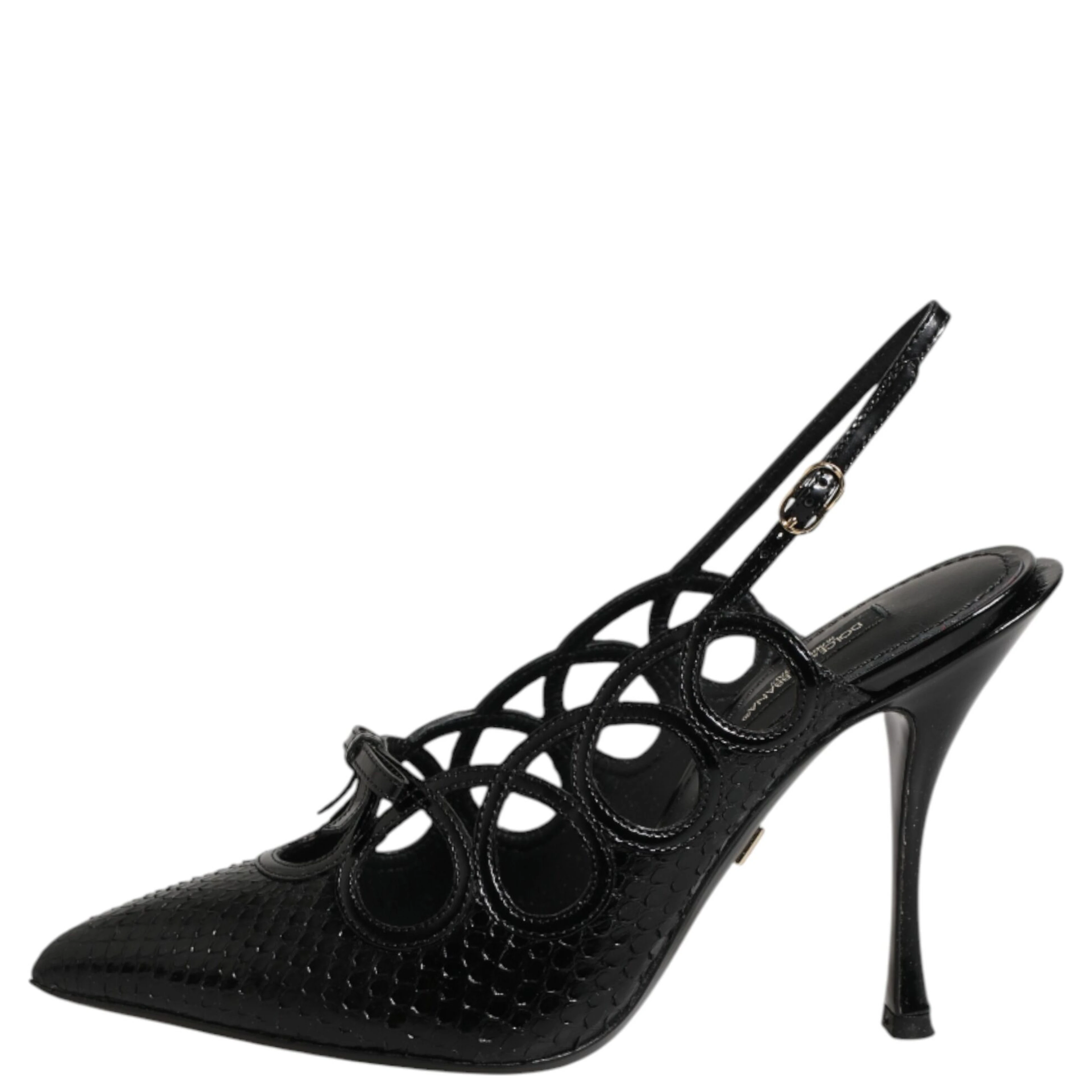 Leather High Heels Slingback Shoes
