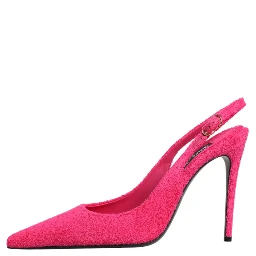 Pink Suede High Heels Slingback Shoes