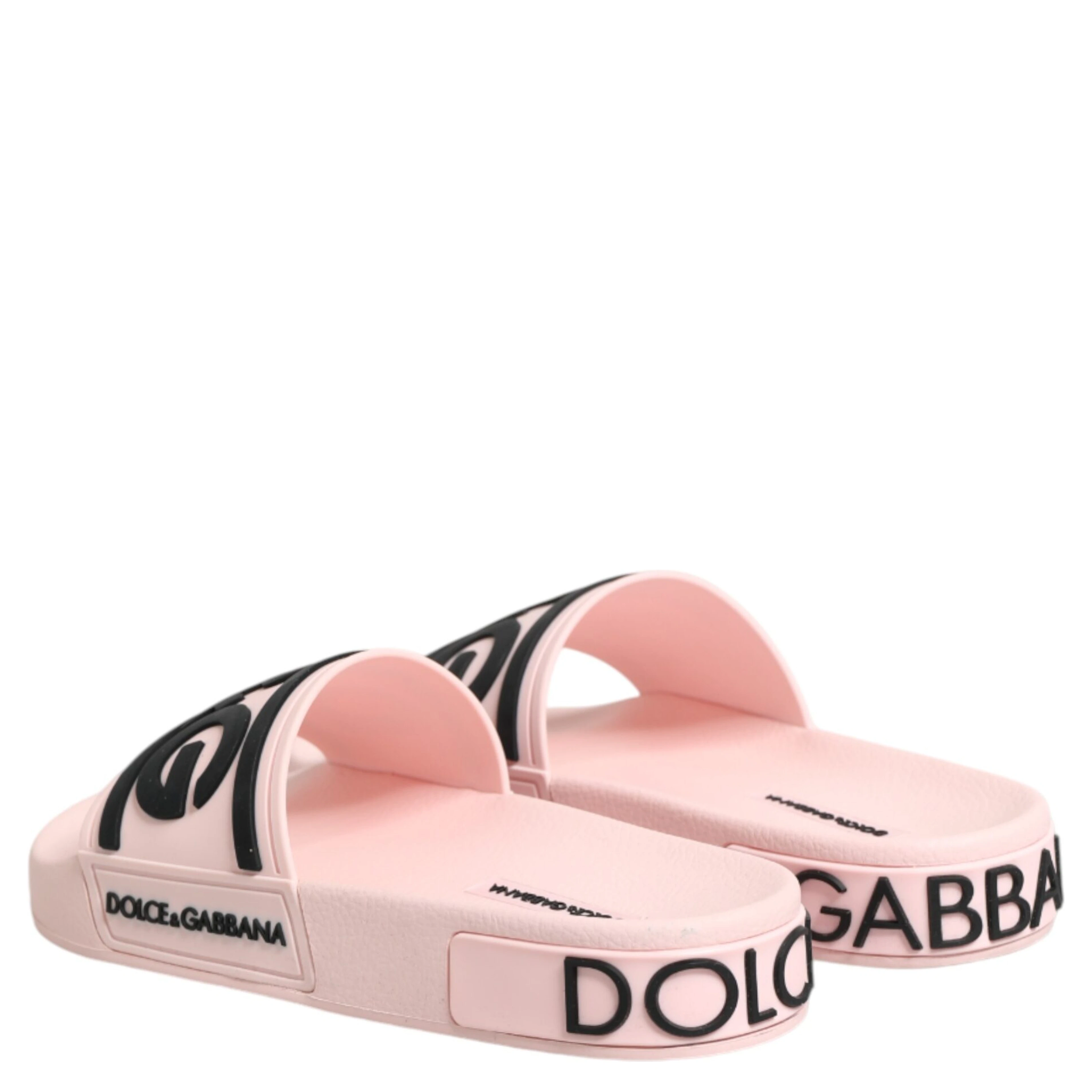 Pink Rubber Slides Sandals Beachwear Shoes
