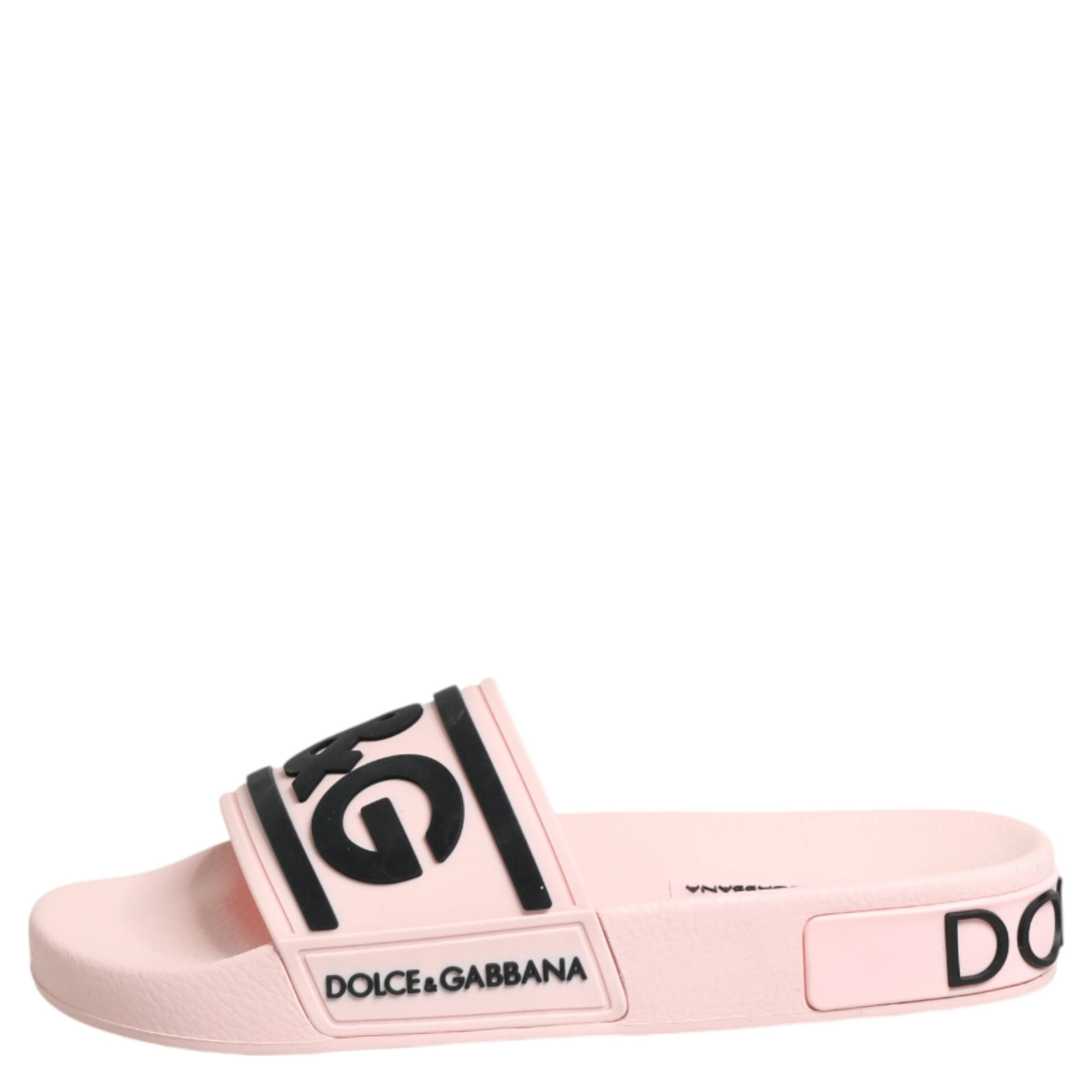 Pink Rubber Slides Sandals Beachwear Shoes