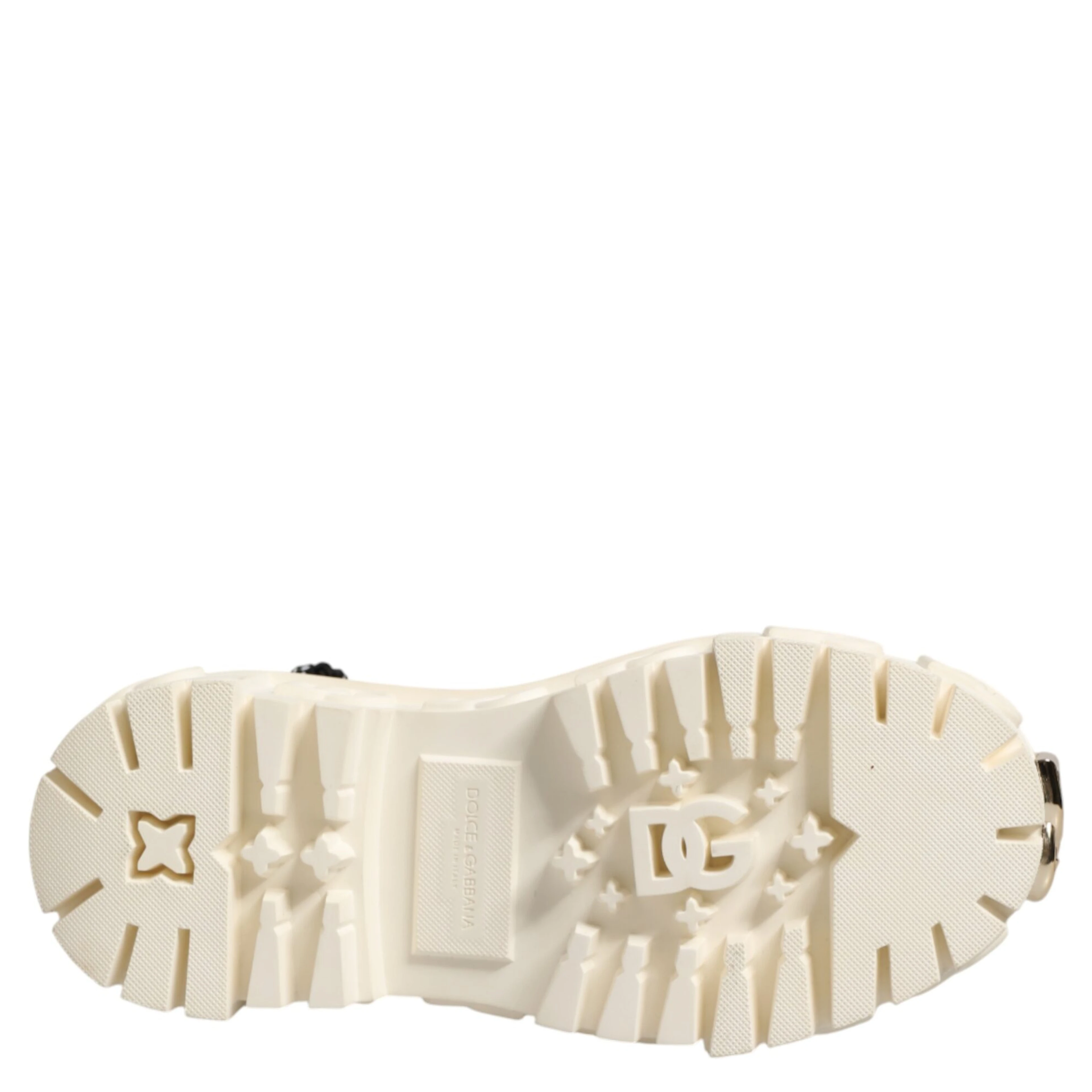 White Leather Rubber Logo Ankle Boots Shoes