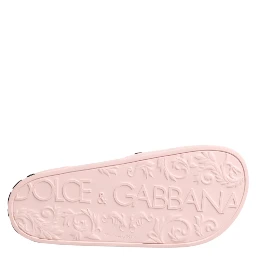 Pink Rubber Slides Sandals Beachwear Shoes
