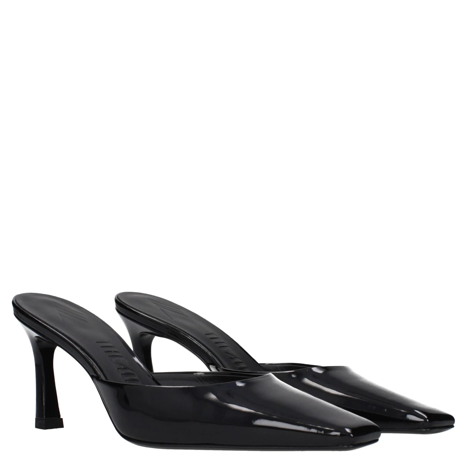 Black Leather Flat Sandals
