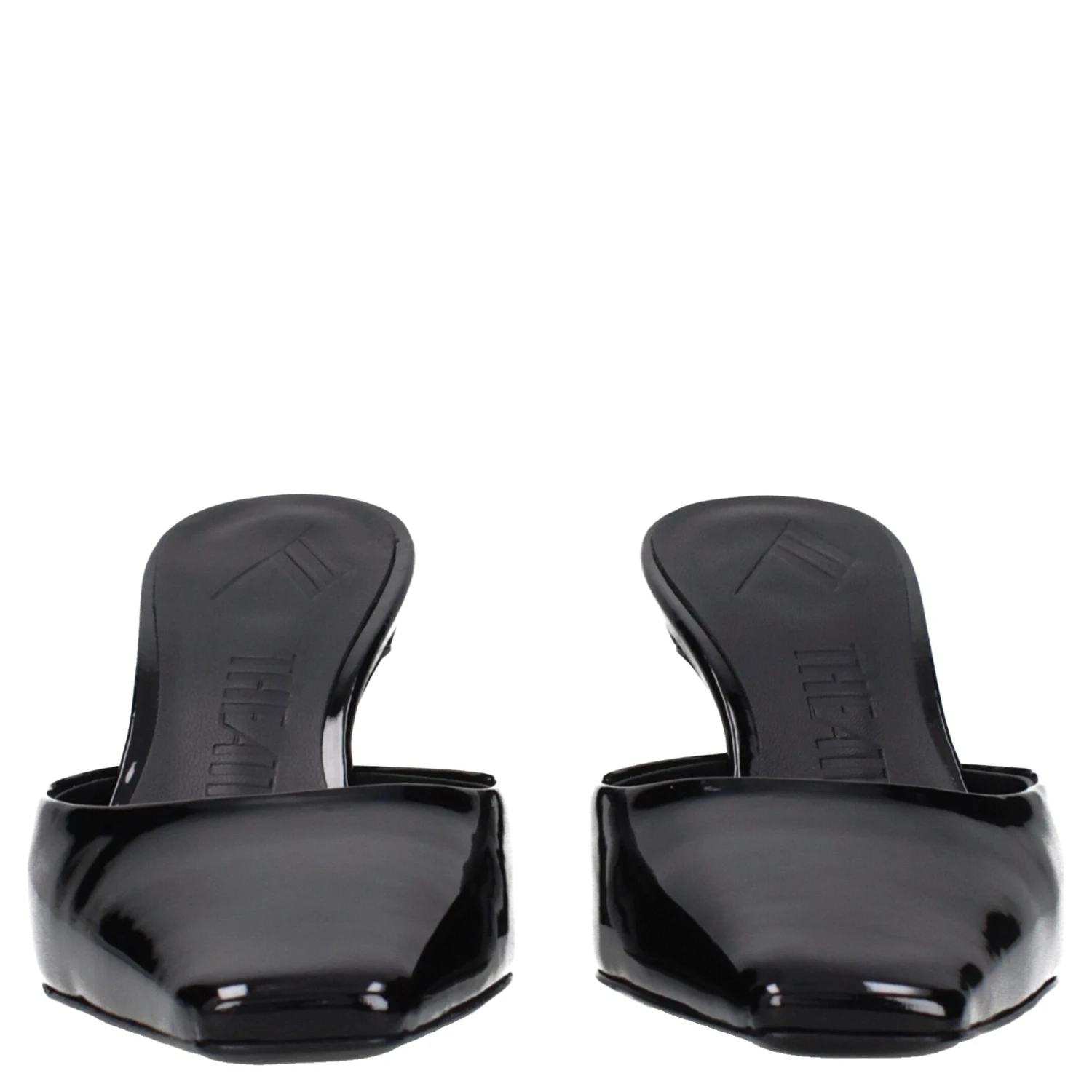 Black Leather Flat Sandals