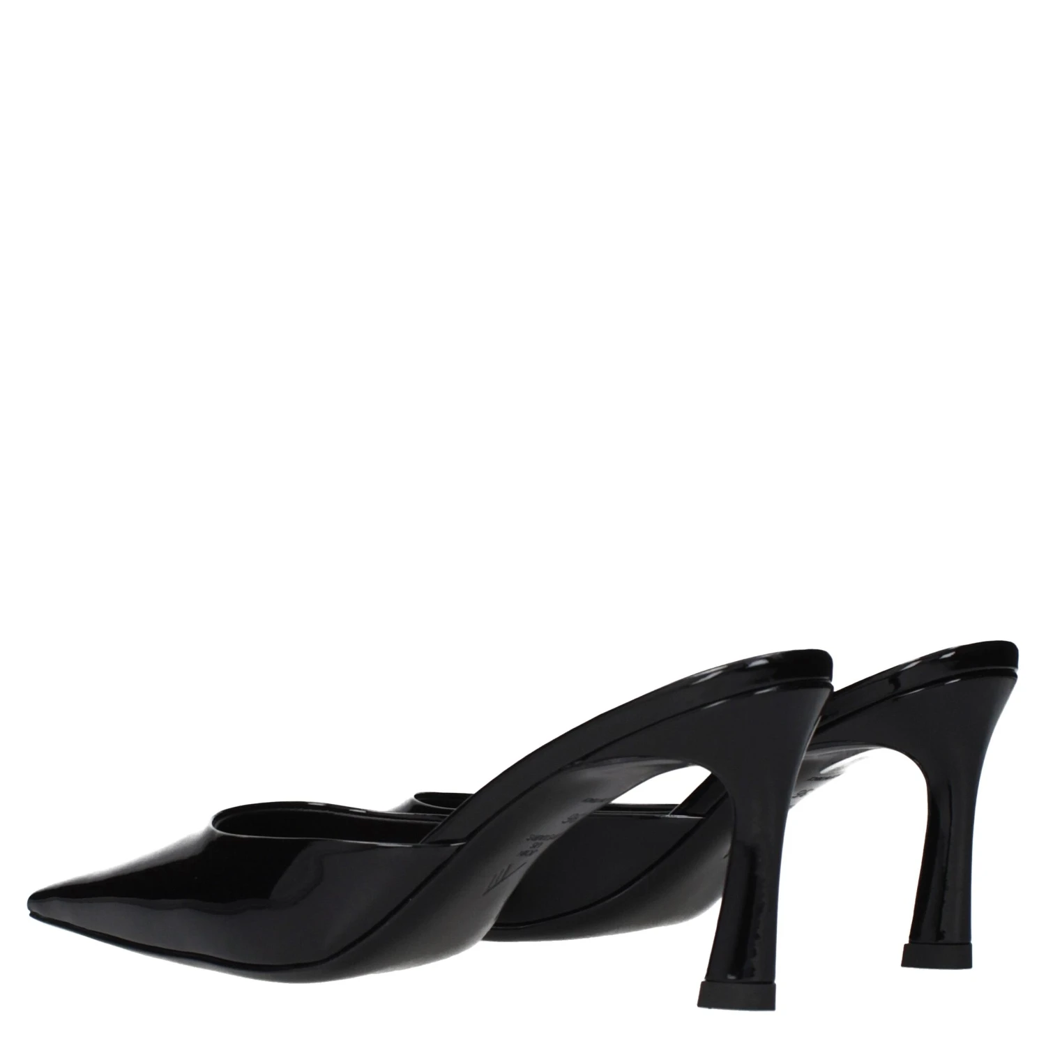 Black Leather Flat Sandals