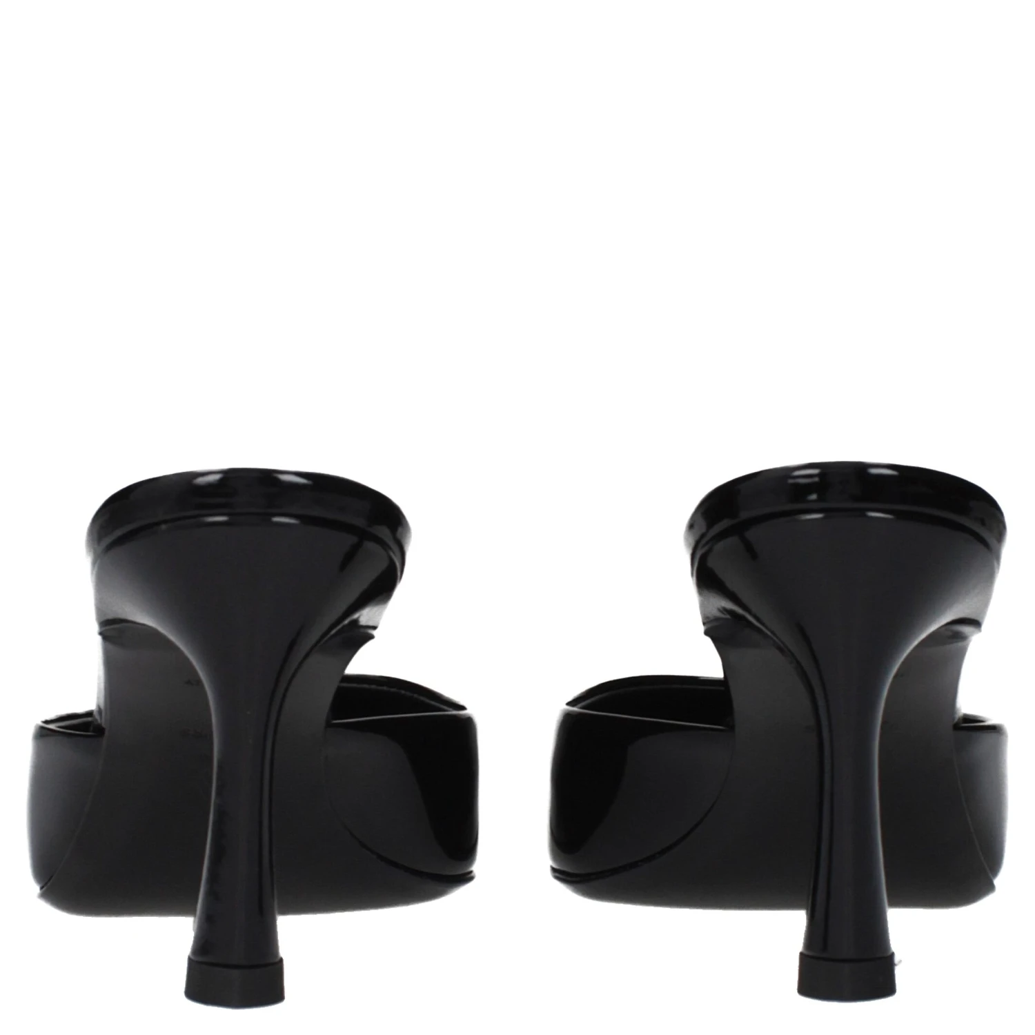 Black Leather Flat Sandals