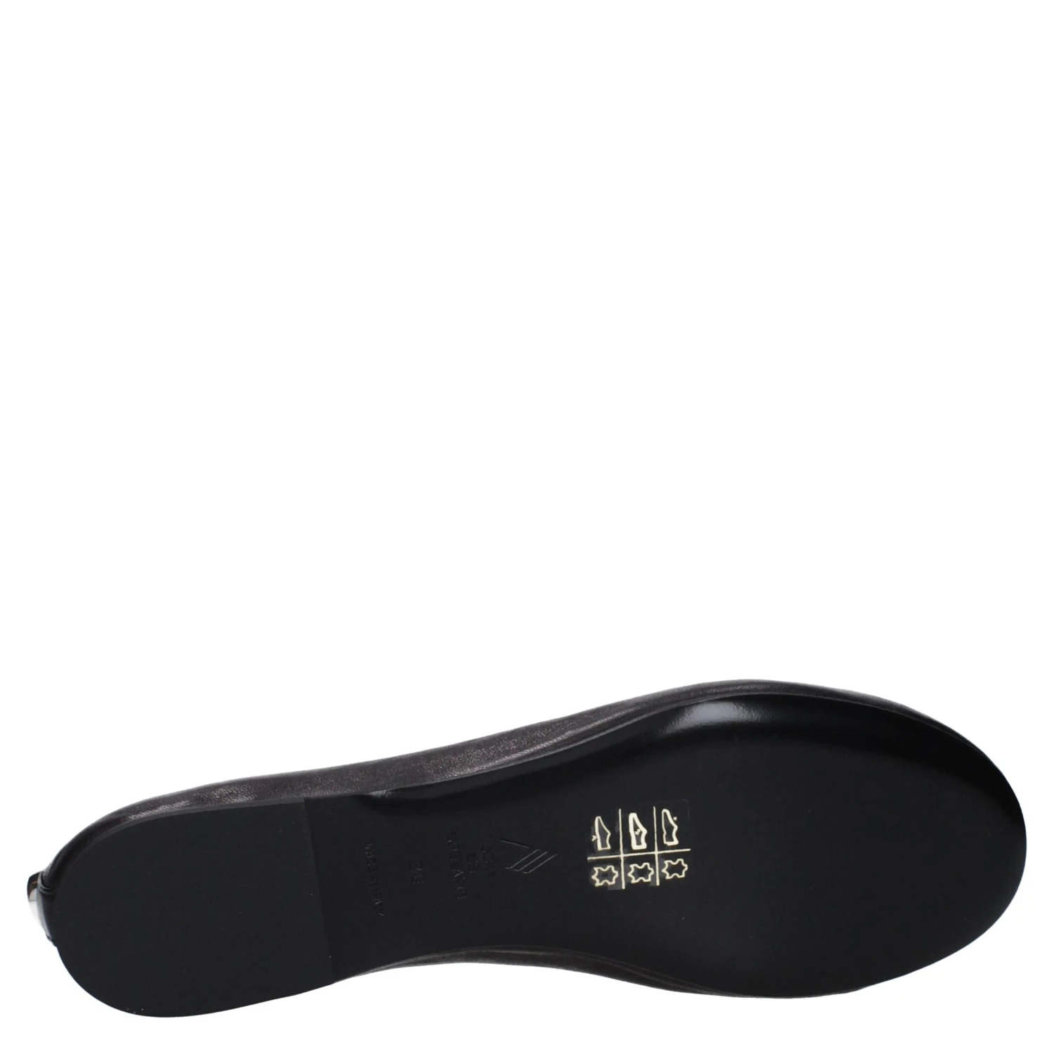 Black Leather Ballet Flats