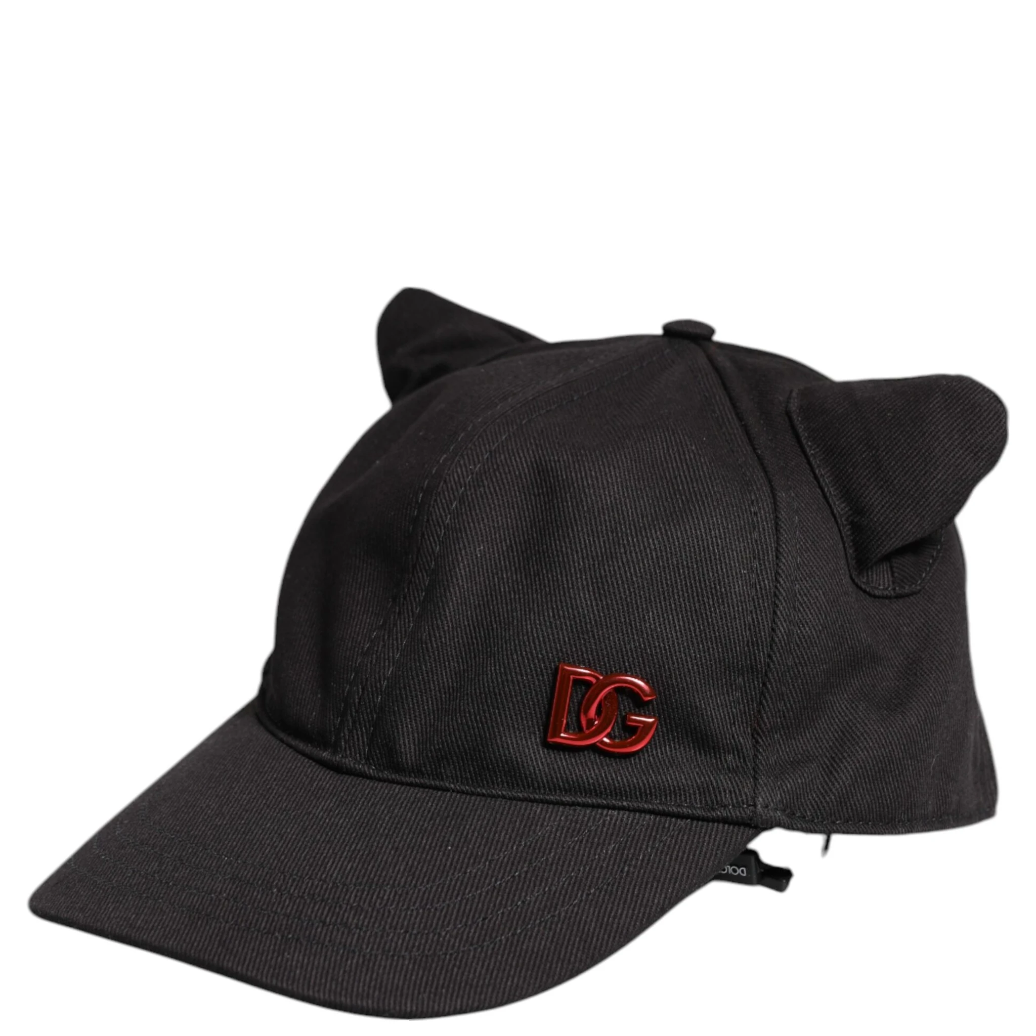 Black Cotton Logo Patch 6 Panels Baseball Cap Hat