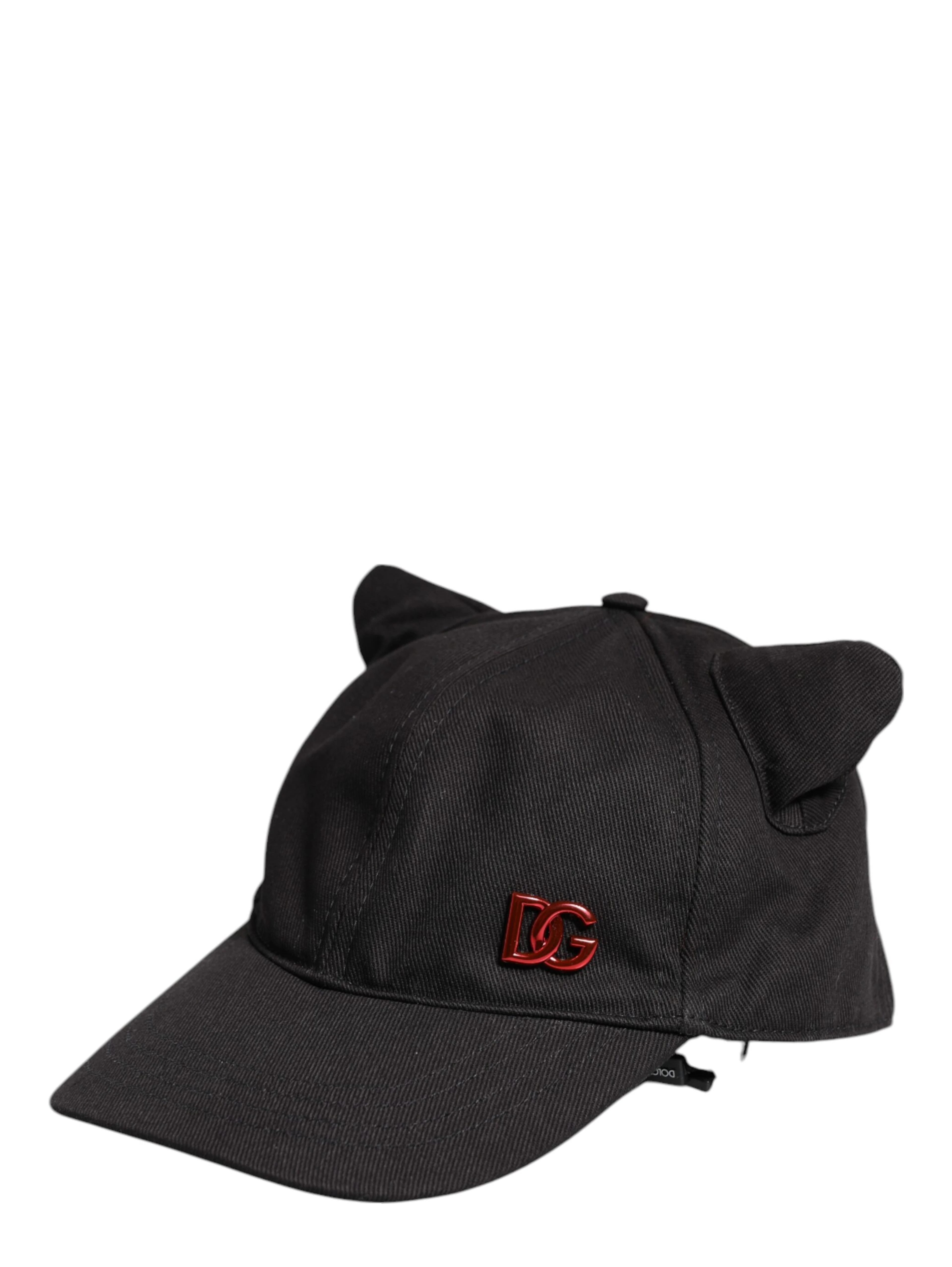 Black Cotton Logo Patch 6 Panels Baseball Cap Hat