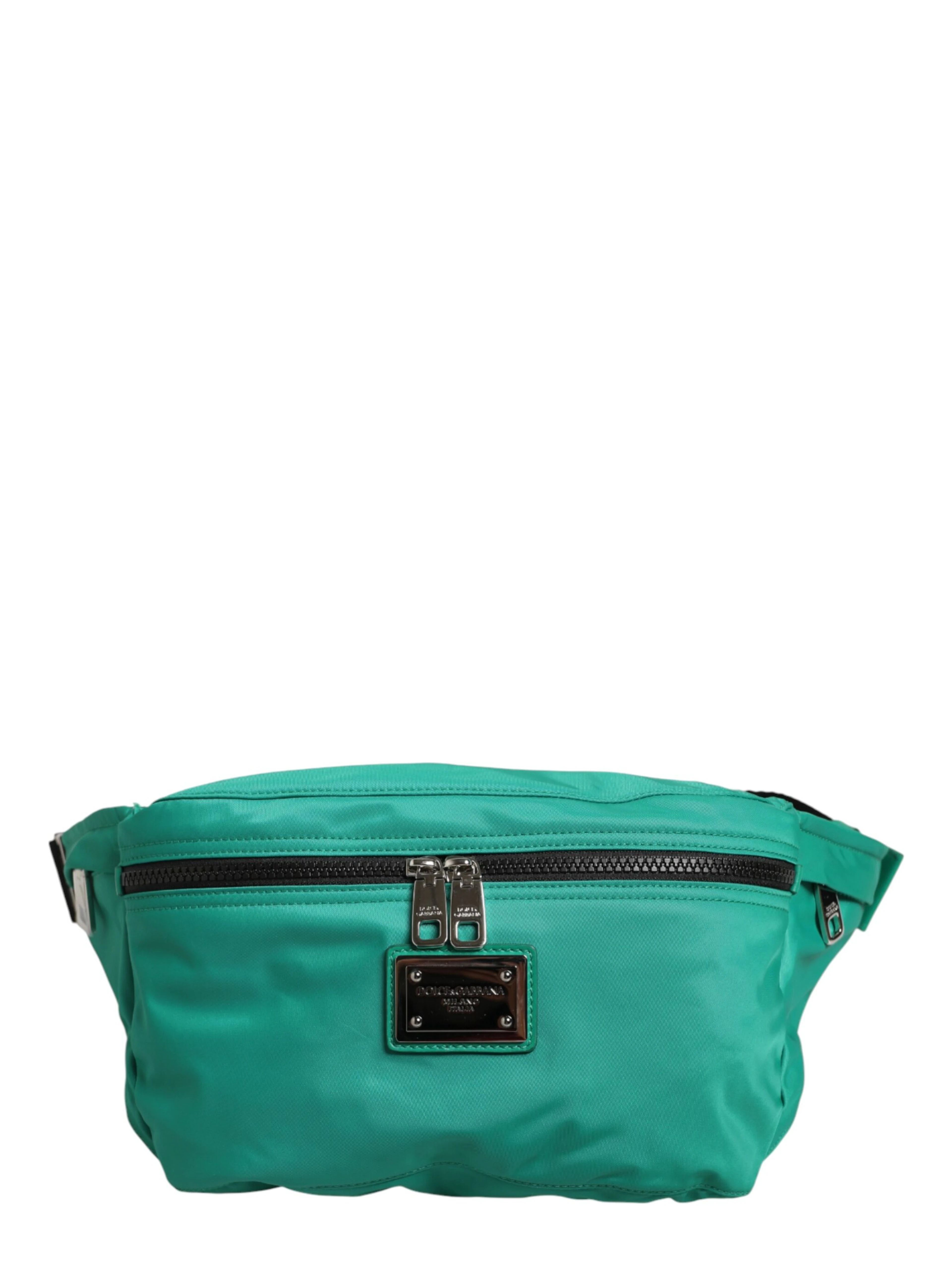 Green Logo Plaque Nylon Waist Fanny Pack Men's Borse Bag