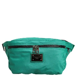 Green Logo Plaque Nylon Waist Fanny Pack Men's Borse Bag