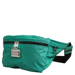 Green Logo Plaque Nylon Waist Fanny Pack Men's Borse Bag