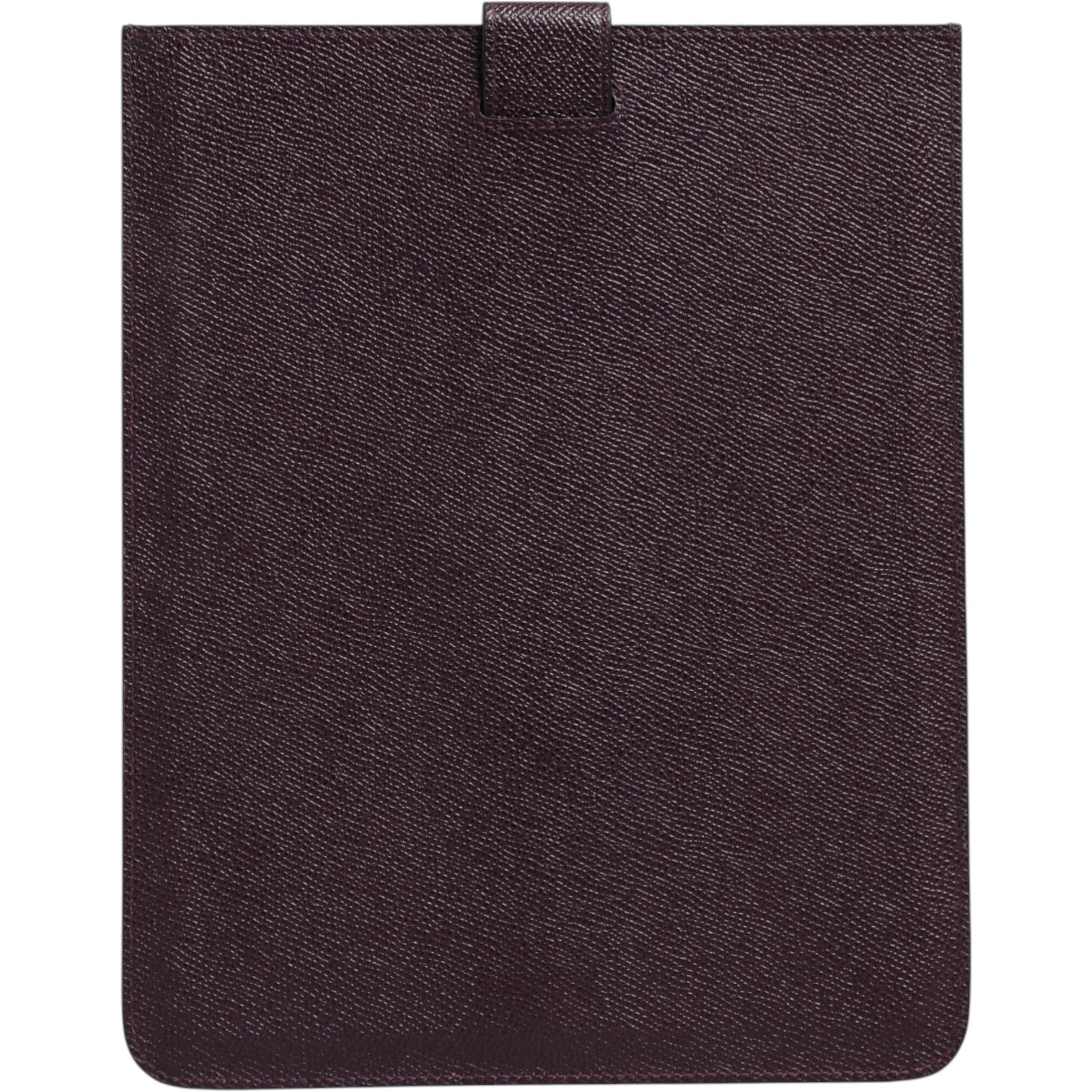 Dark Brown Leather Logo Plaque Cover Sleeve Tablet Case