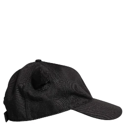Black Cotton Logo Patch 6 Panels Baseball Cap Hat