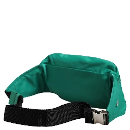 Green Logo Plaque Nylon Waist Fanny Pack Men's Borse Bag