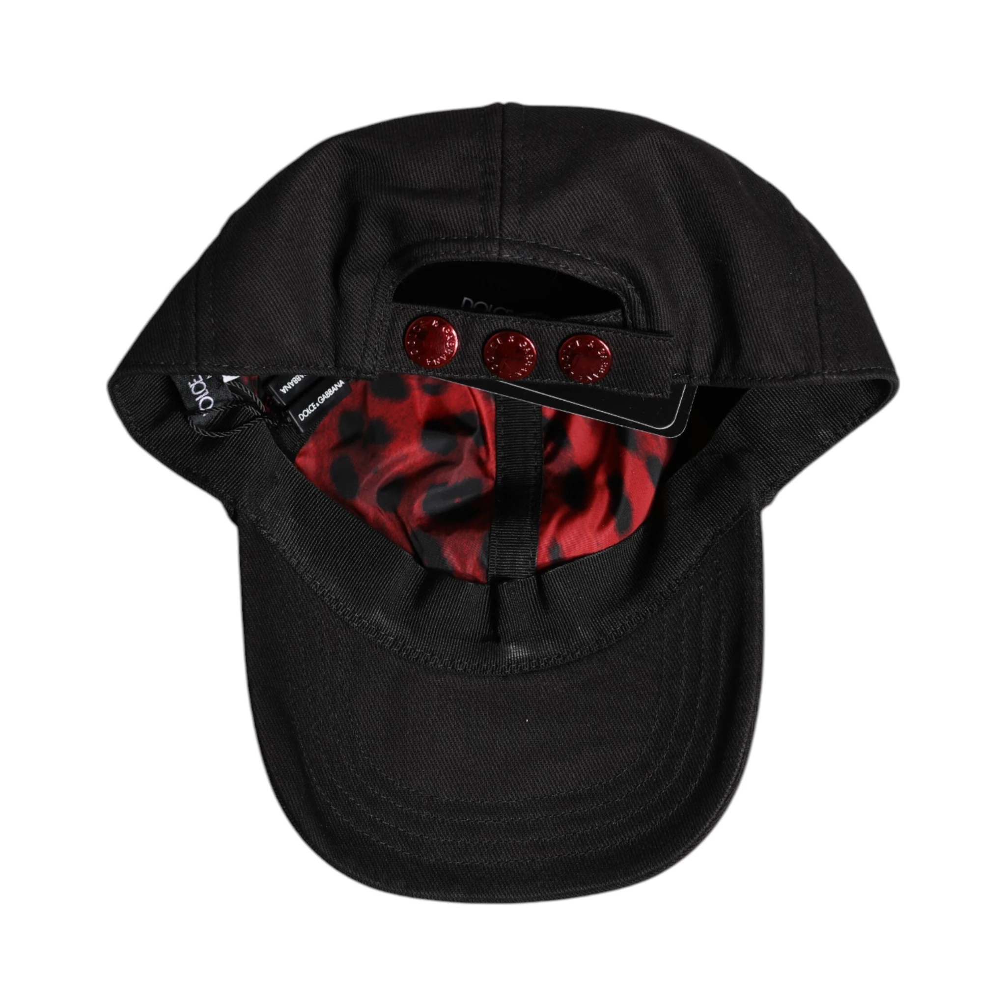 Black Cotton Logo Patch 6 Panels Baseball Cap Hat