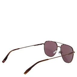 نظارات شمسية معدنية بنية اللون