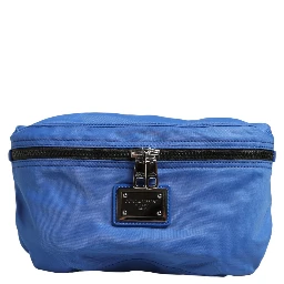 Blue Logo Plaque Nylon Waist Fanny Pack Men's Borse Bag