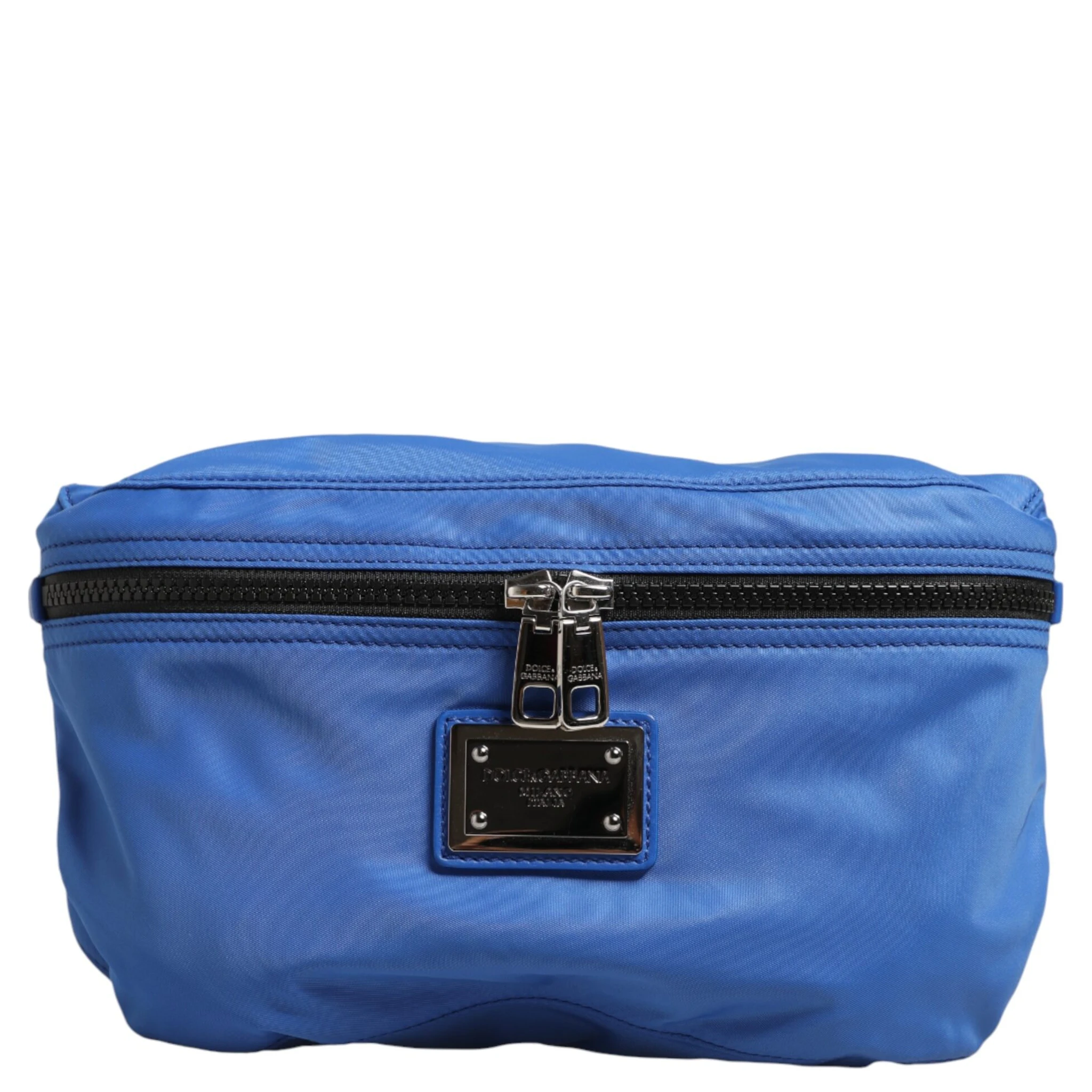 Blue Logo Plaque Nylon Waist Fanny Pack Men's Borse Bag