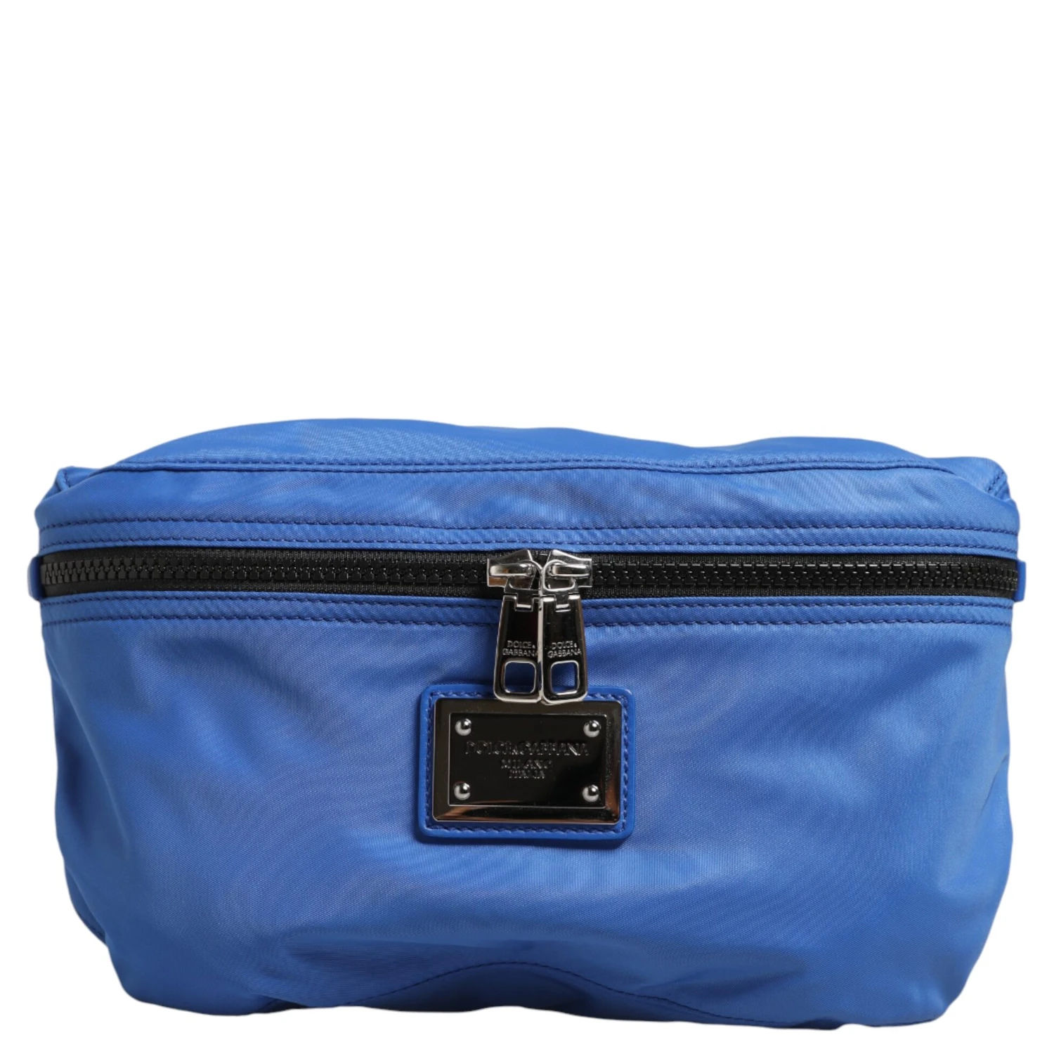 Blue Logo Plaque Nylon Waist Fanny Pack Men's Borse Bag