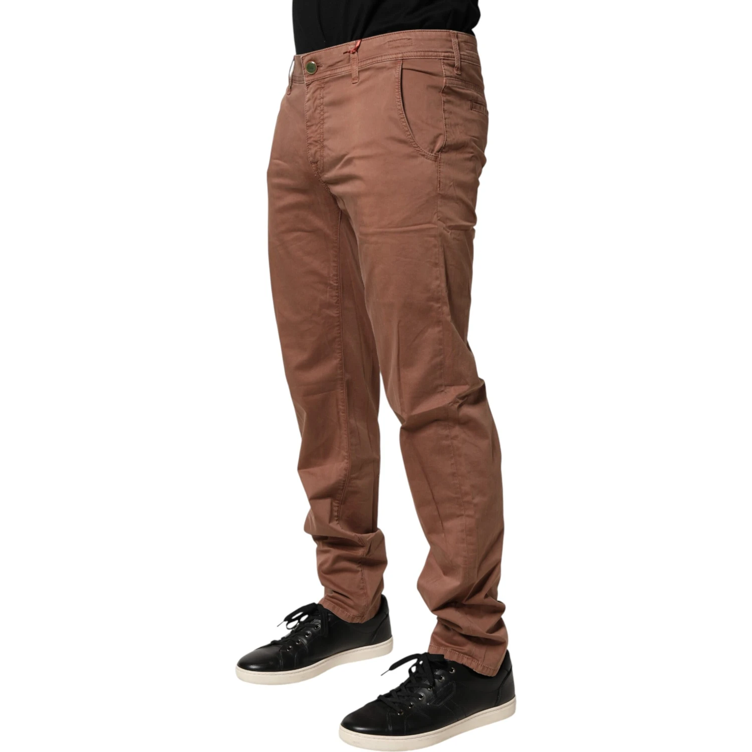 Brown Mid Waist Skinny Fit Denim Men Trouser Jeans