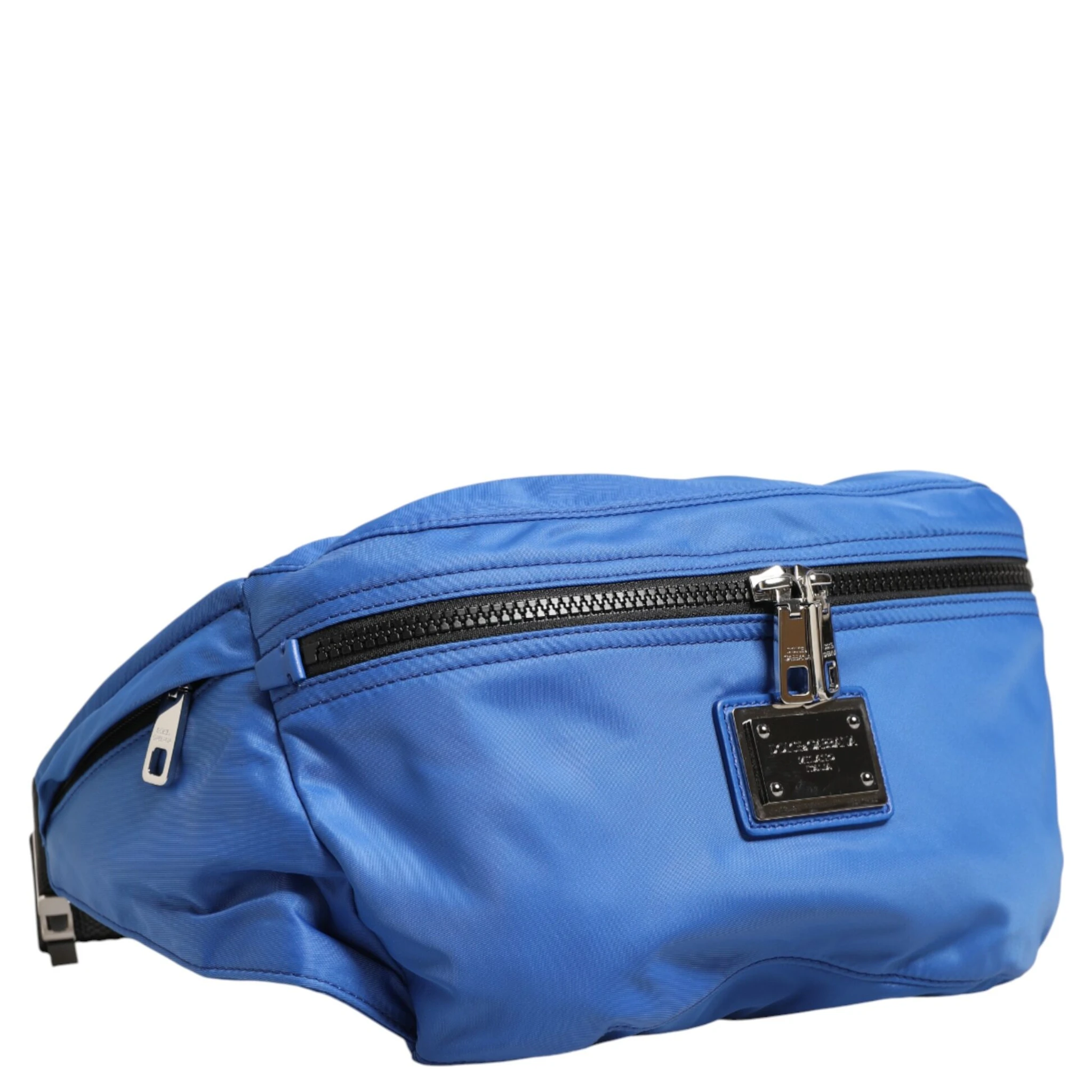 Blue Logo Plaque Nylon Waist Fanny Pack Men's Borse Bag