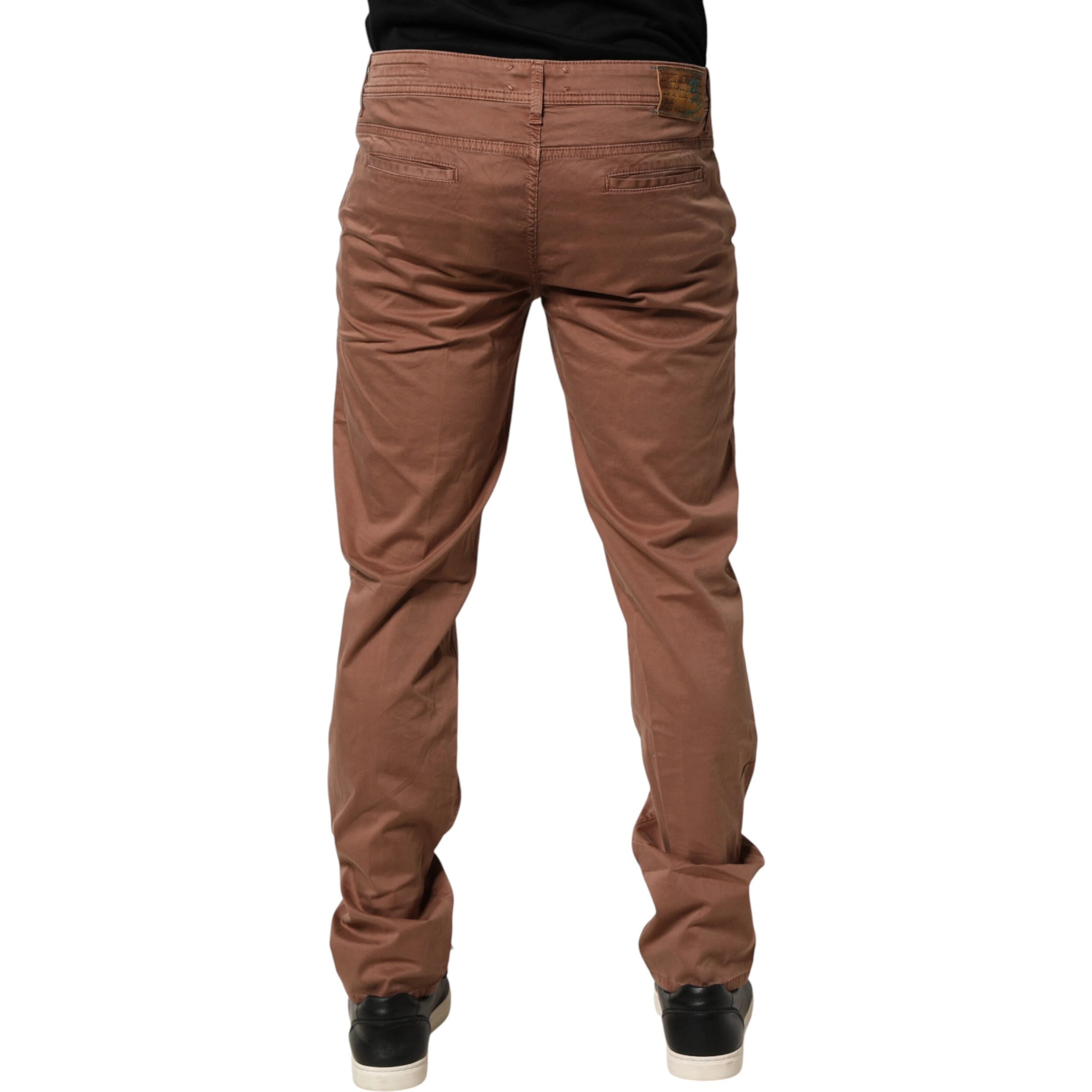 Brown Mid Waist Skinny Fit Denim Men Trouser Jeans