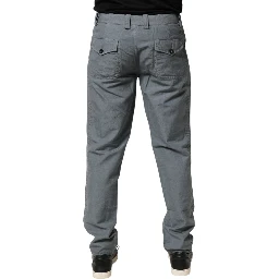 Gray Cotton Regular Fit Men Denim Trouser Jeans
