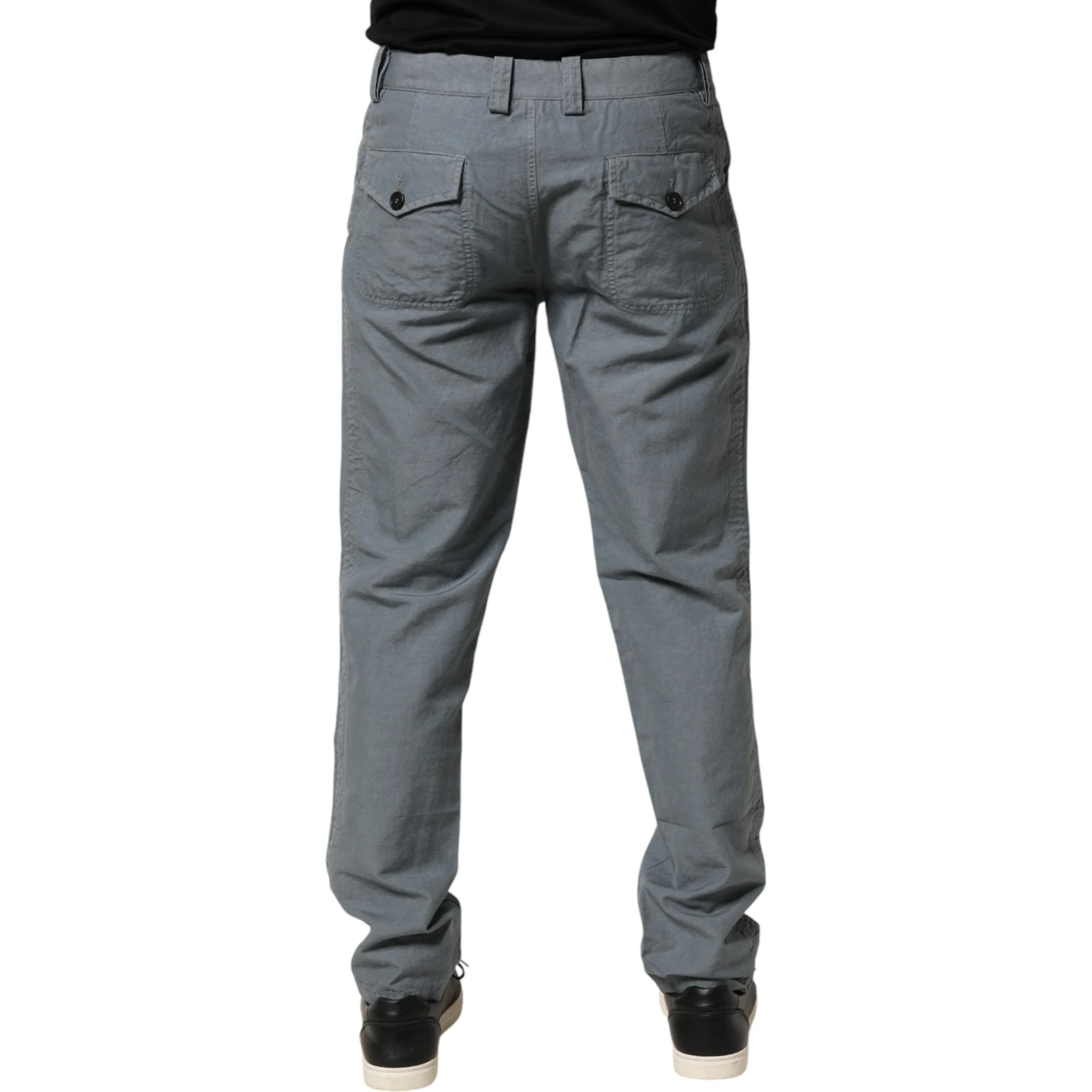 Gray Cotton Regular Fit Men Denim Trouser Jeans
